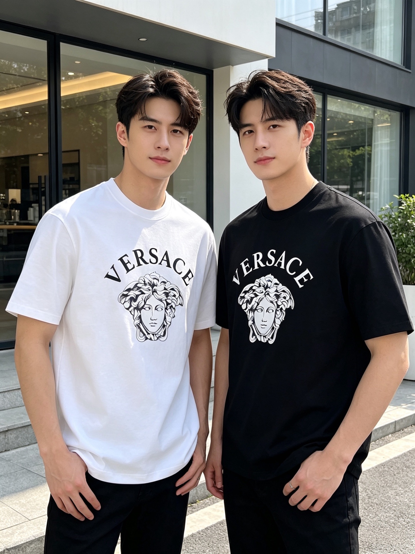 NO:845634,Versace/Versace 2026 spring and summer new products, complete with three labels, mercerized cotton round neck short-sleeved T-shirt, good product does not need to be introduced too much, look at the details, counter size M-XXXL 175/140, recommended L,,versace,versace,T-shirt,tees,t-shirt,19860909Versace/范思哲 2026年春夏新品上新 三标齐全 丝光棉圆领短袖T恤 好货不用过多介绍 看细节 专柜码数M-XXXL 175/140建议L,,versace,versace,T-shirt,tees，t-shirt,,Men's clothing