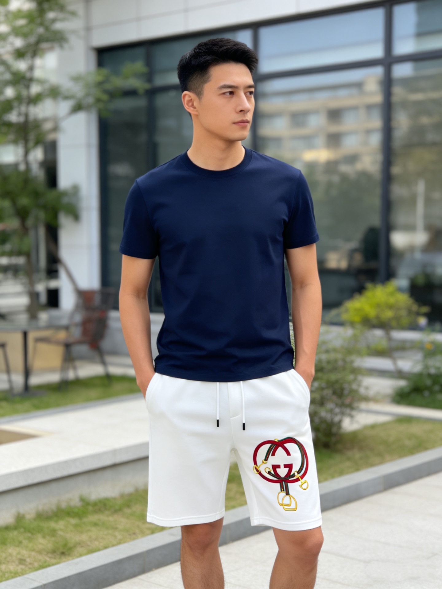 NO:773917,Gucci/Gucci 2026 spring and summer new products, complete with three labels, five-point shorts, good products, no need to introduce too much, look at the details, counter size M-XXXL 175/upper body recommended L,,gucci,shorts,19860909Gucci/古奇 2026春夏新品 三标齐全 五分短裤 好货不用过多介绍 看细节 专柜码数M-XXXL 175/上身建议L,,gucci,shorts,,Men's clothing