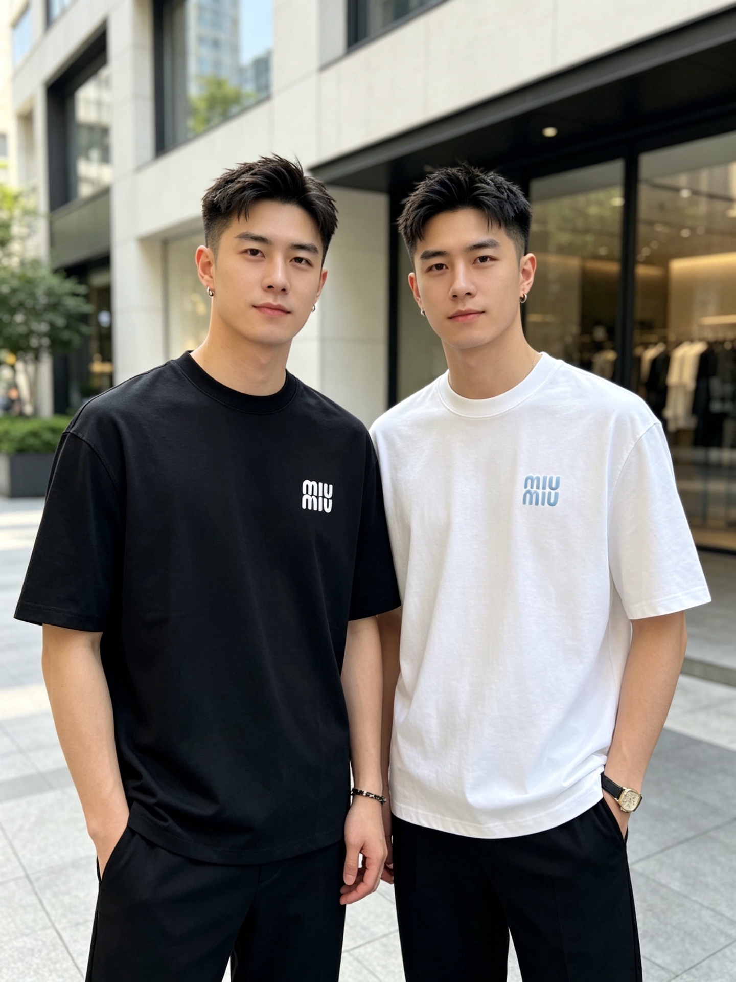 NO:773922,MiuMiu 2026 spring and summer new products, complete with three labels, mercerized cotton round neck short-sleeved T-shirt, good product without too much introduction, look at the details, counter size M-XXXL 175/140, recommended L,, miumiu, T-shirt, tees, t-shirt,19860909MiuMiu 2026年春夏新品上新 三标齐全 丝光棉圆领短袖T恤 好货不用过多介绍 看细节 专柜码数M-XXXL 175/140建议L,,miumiu,T-shirt,tees，t-shirt,,Men's clothing