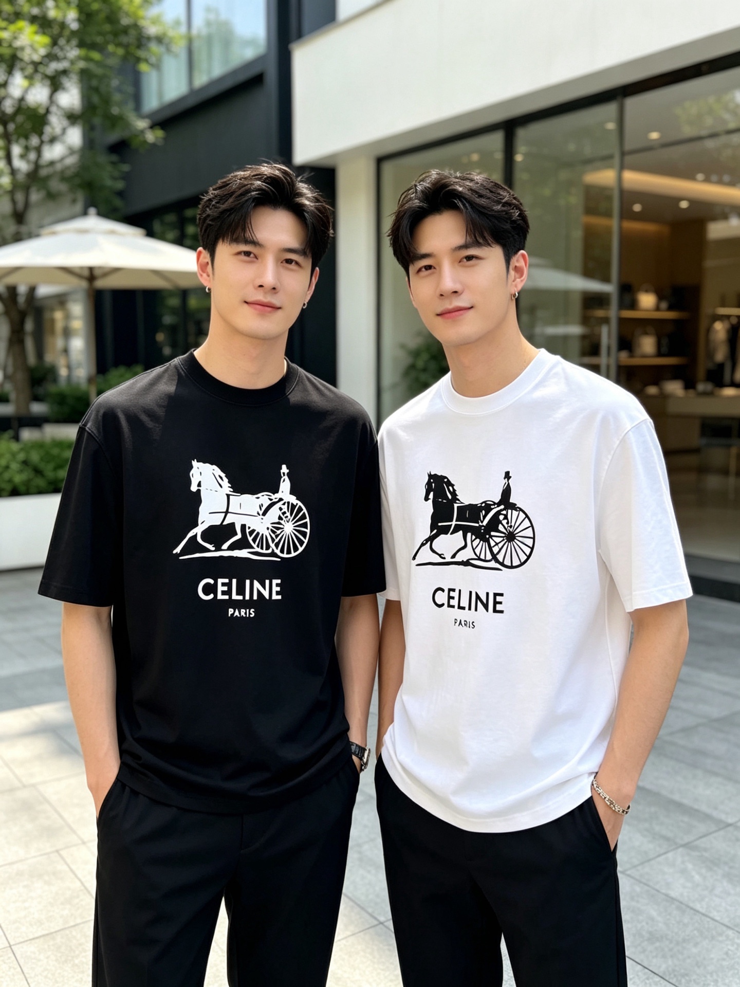 NO:773924,Celine/Celine 2026 spring and summer new products, complete with three labels, mercerized cotton round neck short-sleeved T-shirt, good product without too much introduction, look at the details, counter size M-XXXL 175/140, recommended L,,celine,celine,T-shirt,tees,t-shirt,19860909Celine/赛琳 2026年春夏新品上新 三标齐全 丝光棉圆领短袖T恤 好货不用过多介绍 看细节 专柜码数M-XXXL 175/140建议L,,celine,celine,T-shirt,tees，t-shirt,,Men's clothing