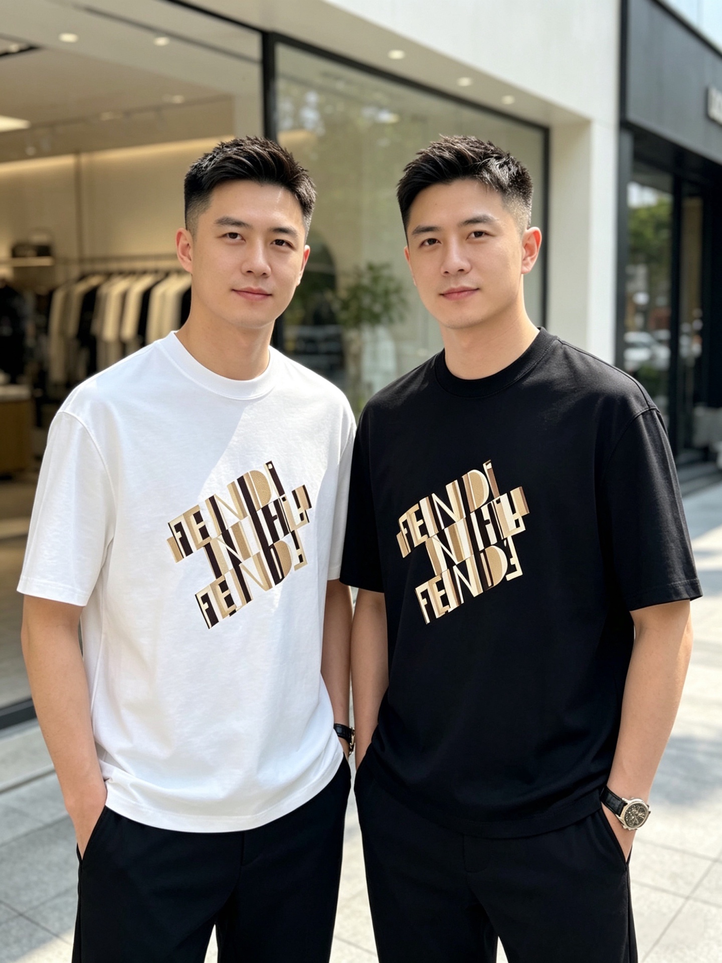 NO:773934,Fendi/Fendi 2026 spring and summer new products, complete with three labels, mercerized cotton round neck short-sleeved T-shirt, good product without too much introduction, look at the details, counter size M-XXXL 175/140, recommended L,, fendi, fendi, T-shirt, tees, t-shirt,19860909Fendi/芬迪 2026年春夏新品上新 三标齐全 丝光棉圆领短袖T恤 好货不用过多介绍 看细节 专柜码数M-XXXL 175/140建议L,,fendi,fendi,T-shirt,tees，t-shirt,,Men's clothing