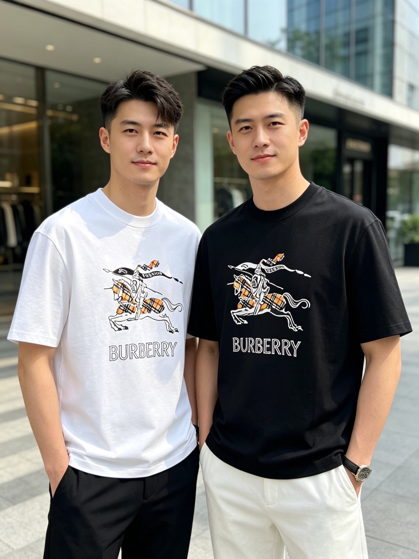 NO:773919,Burberry/Burberry 2026 spring and summer new products, complete with three labels, mercerized cotton round neck short-sleeved T-shirt, good product without too much introduction, look at the details, counter size M-XXXL 175/140, recommended L,, burberry, burberry, T-shirt, tees, t-shirt,19860909Burberry/巴宝莉 2026年春夏新品上新 三标齐全 丝光棉圆领短袖T恤 好货不用过多介绍 看细节 专柜码数M-XXXL 175/140建议L,,burberry,burberry,T-shirt,tees，t-shirt,,Men's clothing