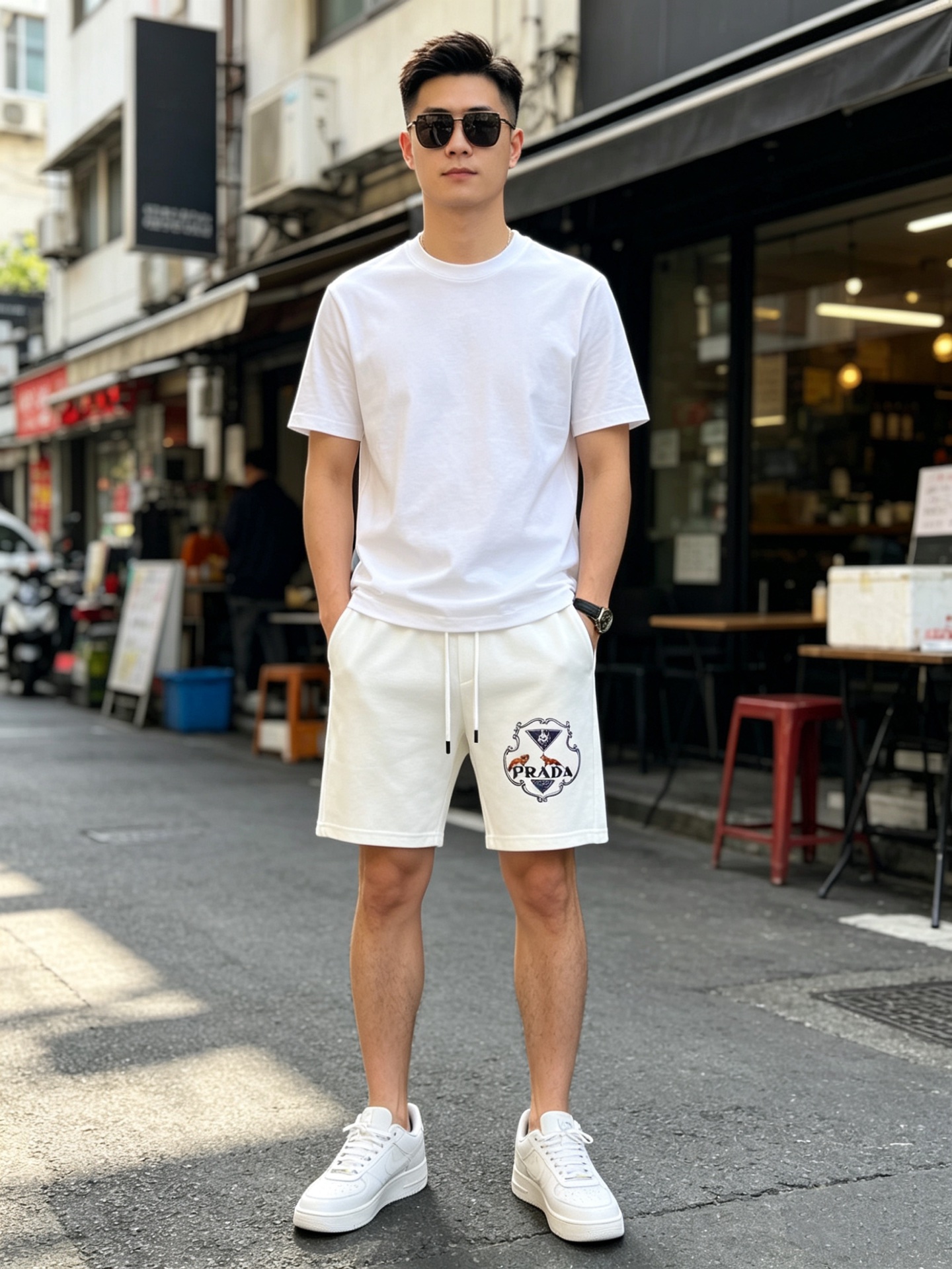 NO:776320,prada/Prada 2026 spring and summer new products, complete with three standards, five-point shorts, good products, no need to introduce too much, look at the details, counter size M-XXXL 175/upper body recommended L,, prada, prada, shorts,19860909prada/普拉达 2026春夏新品 三标齐全 五分短裤 好货不用过多介绍 看细节 专柜码数M-XXXL 175/上身建议L,,prada,prada,shorts,,Men's clothing