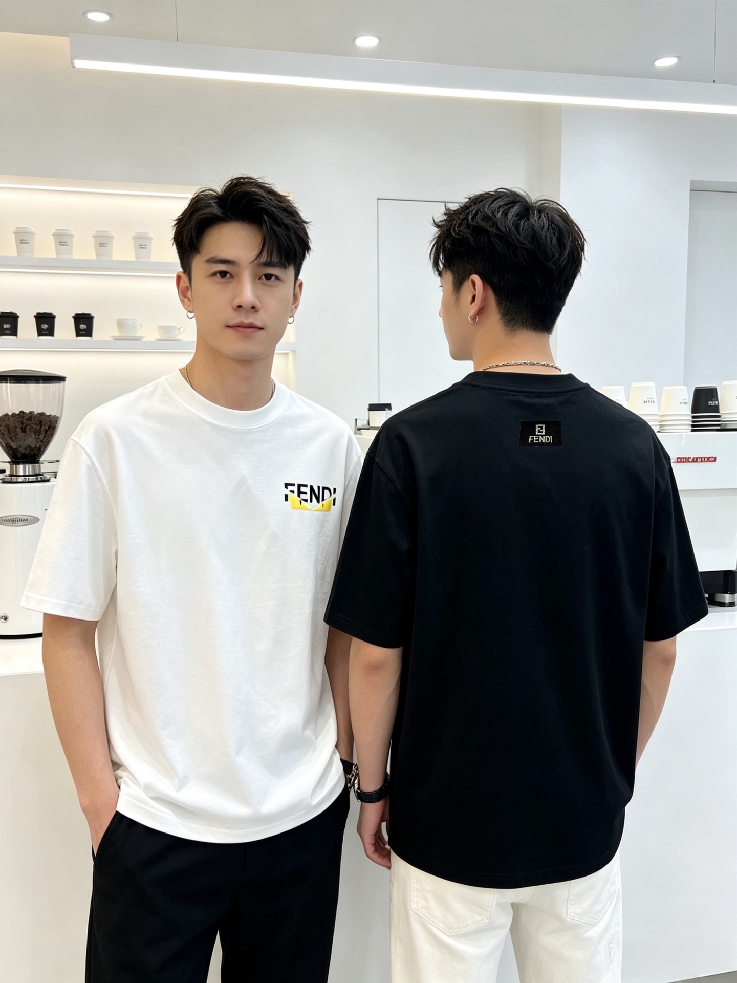 NO:832000,Fendi/Fendi 2026 spring and summer new products, complete with three labels, pure cotton round neck short-sleeved T-shirt, good product without too much introduction, look at the details, counter size M-XXXL 175/140 recommended L, loose fit, fendi, fendi, T-shirt, tees, t-shirt,19860909Fendi/芬迪 2026年春夏新品上新 三标齐全 纯棉圆领短袖T恤 好货不用过多介绍 看细节 专柜码数M-XXXL 175/140建议L 宽松版型,,fendi,fendi,T-shirt,tees，t-shirt,,Men's clothing