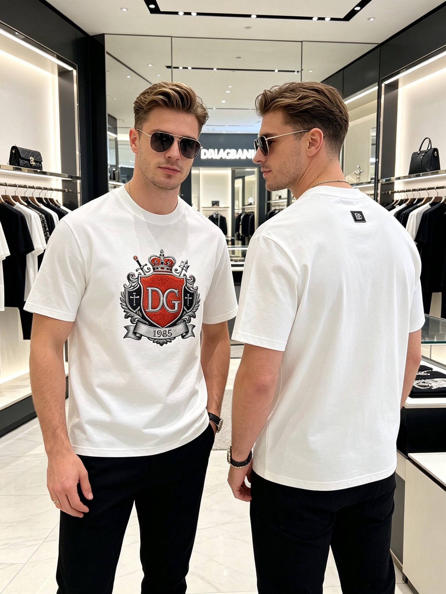NO:912902,DG/Dolce & Gabbana 2026 spring and summer new products, complete with three labels, mercerized cotton short-sleeved T-shirt, good product without too much introduction, look at the details, counter size M-XXXL / recommended L,, Dolce&Gabbana, T-shirt, tees, t-shirt,19860909DG/杜嘉班纳 2026春夏新品 三标齐全 丝光棉短袖T恤 好货不用过多介绍 看细节 专柜码数M-XXXL /建议L,,Dolce&Gabbana,T-shirt,tees，t-shirt,,Men's clothing