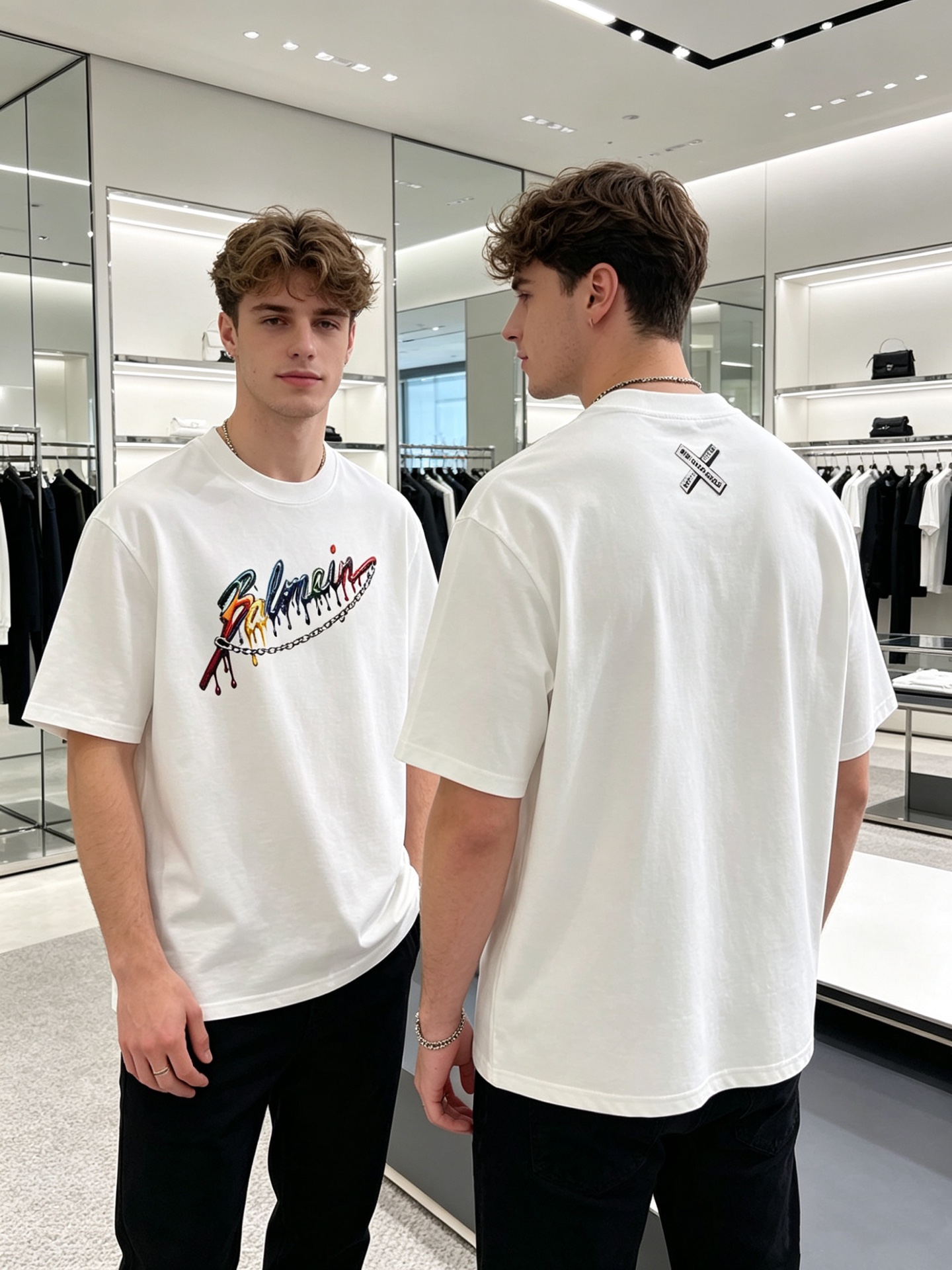 NO:912899,Balenciaga/Balenciaga 2026 spring and summer new products, complete with three labels, mercerized cotton short-sleeved T-shirt, good product without too much introduction, look at the details, counter size M-XXXL / recommended L,, balenciaga, balenciaga, T-shirt, tees, t-shirt,19860909Balenciaga/巴黎世家 2026春夏新品 三标齐全 丝光棉短袖T恤 好货不用过多介绍 看细节 专柜码数M-XXXL /建议L,,balenciaga,balenciaga,T-shirt,tees，t-shirt,,Men's clothing