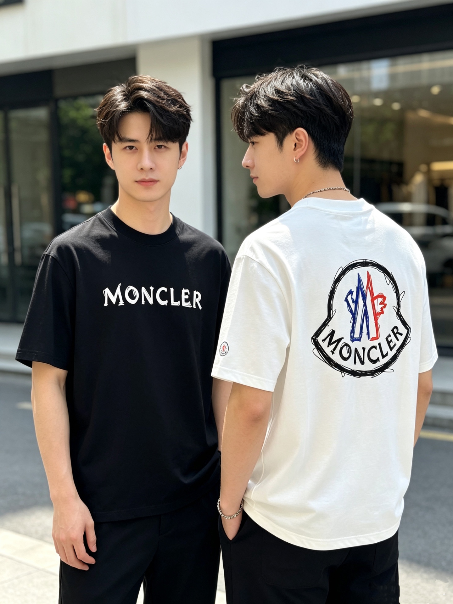 NO:915621,Moncler/Mongolia 2026 spring and summer new products, complete with three labels, pure cotton round neck short-sleeved T-shirt, good product does not need to be introduced too much, look at the details, counter size M-XXXL / recommended L, Moncler, T-shirt, tees, t-shirt,19860909Moncler/蒙口 2026年春夏新品上新 三标齐全 纯棉圆领短袖T恤 好货不用过多介绍 看细节 专柜码数M-XXXL /建议L,,Moncler,T-shirt,tees，t-shirt,,Men's clothing