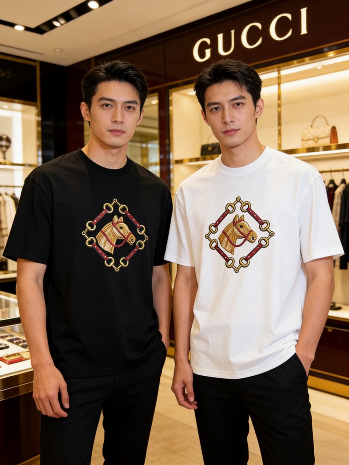 NO:838116,Gucci/Gucci 2026 spring and summer new products, complete with three labels, mercerized cotton round neck short-sleeved T-shirt, good product does not need to be introduced too much, look at the details, counter size M-XXXL / recommended L,, gucci, T-shirt, tees, t-shirt,19860909Gucci/古奇 2026年春夏新品上新 三标齐全 丝光棉圆领短袖T恤 好货不用过多介绍 看细节 专柜码数M-XXXL /建议L,,gucci,T-shirt,tees，t-shirt,,Men's clothing