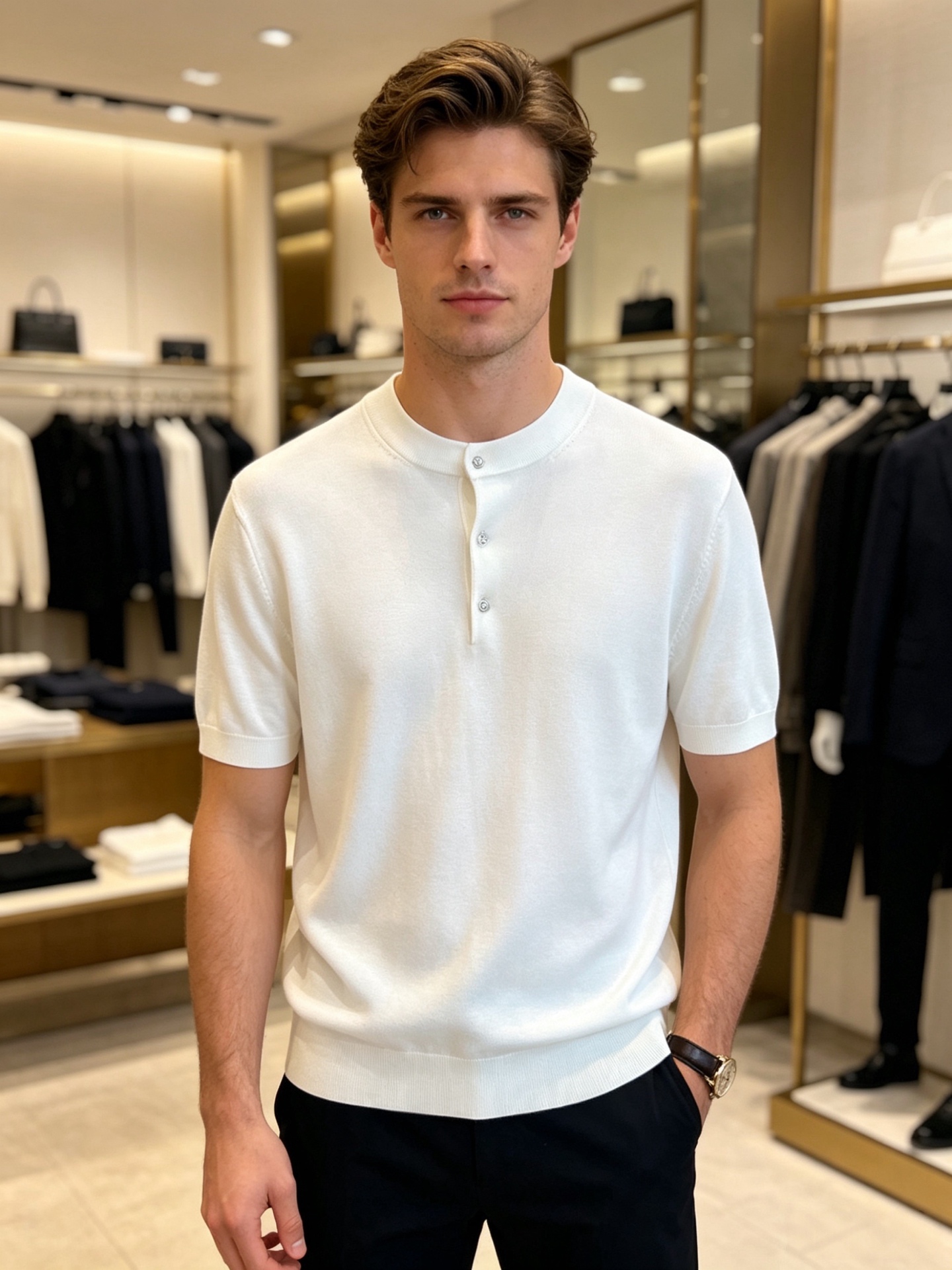 NO:838173,Versace/Versace 2026 spring and summer new products, complete with three labels, round neck sweater, short-sleeved T-shirt, old money style series, good products need not be introduced too much, look at the details, counter size M-XXXL 175/140, recommended L,,versace,versace,T-shirt,tees,t-shirt,19860909Versace/范思哲 2026年春夏新品上新 三标齐全 圆领针织衫短袖T恤 老钱风系列 好货不用过多介绍 看细节 专柜码数M-XXXL 175/140建议L,,versace,versace,T-shirt,tees，t-shirt,,Men's clothing