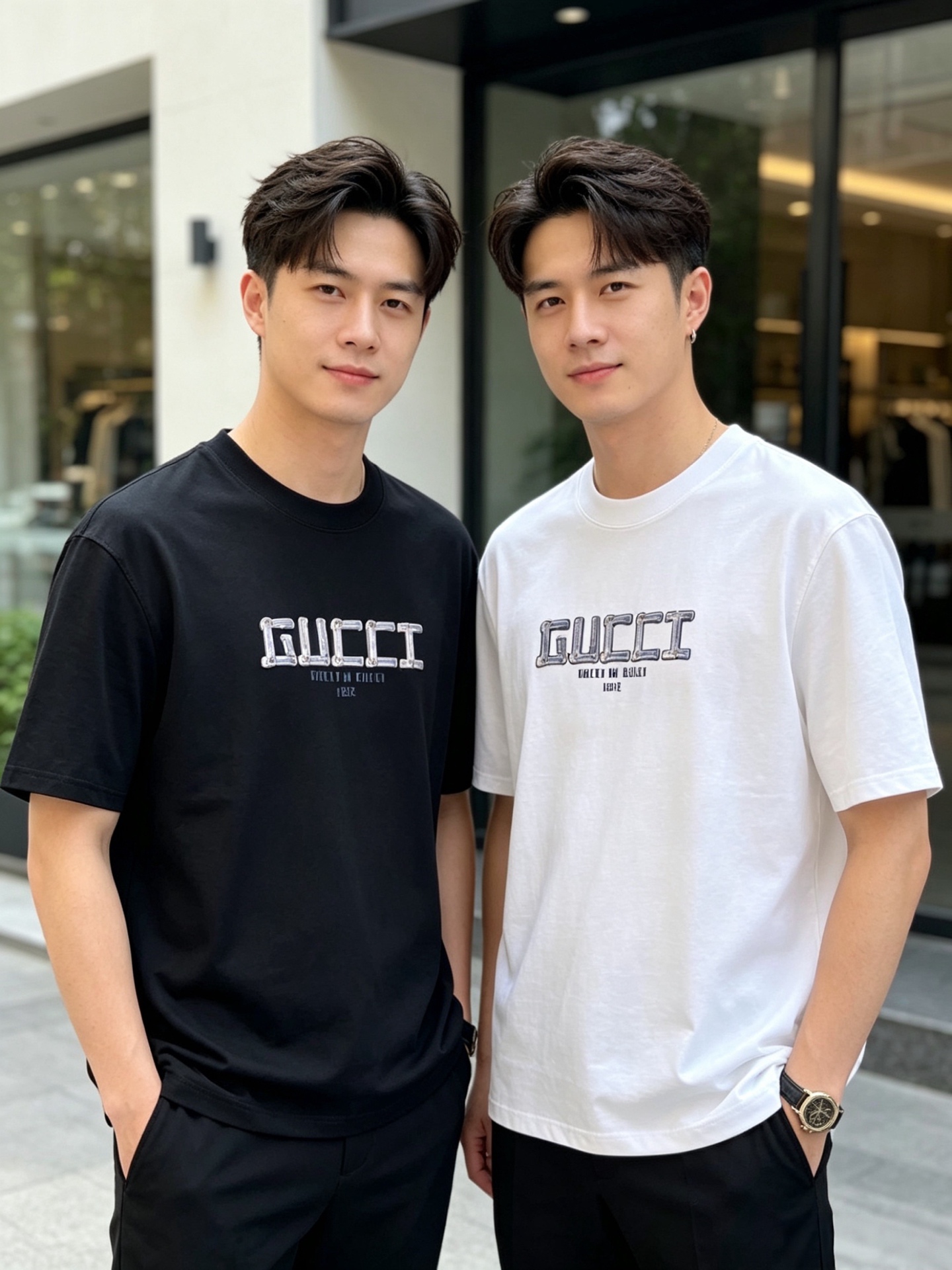 NO:935861,Gucci/Gucci 2026 spring and summer new products, complete with three labels, pure cotton round neck short-sleeved T-shirt, good product without too much introduction, look at the details, counter size M-XXXL 175/recommended L,, gucci, T-shirt, tees, t-shirt,19860909Gucci/古奇 2026年春夏新品上新 三标齐全 纯棉圆领短袖T恤 好货不用过多介绍 看细节 专柜码数M-XXXL 175/建议L,,gucci,T-shirt,tees，t-shirt,,Men's clothing