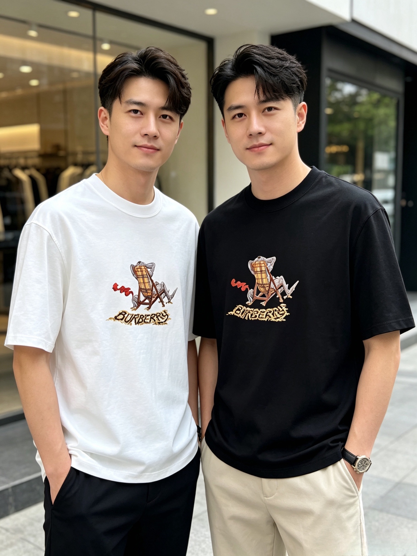 NO:845665,Burberry/Burberry 2026 spring and summer new products, complete with three labels, mercerized cotton round neck short-sleeved T-shirt, good product without too much introduction, look at the details, counter size M-XXXL 175/140, recommended L,, burberry, burberry, T-shirt, tees, t-shirt,19860909Burberry/巴宝莉 2026年春夏新品上新 三标齐全 丝光棉圆领短袖T恤 好货不用过多介绍 看细节 专柜码数M-XXXL 175/140建议L,,burberry,burberry,T-shirt,tees，t-shirt,,Men's clothing