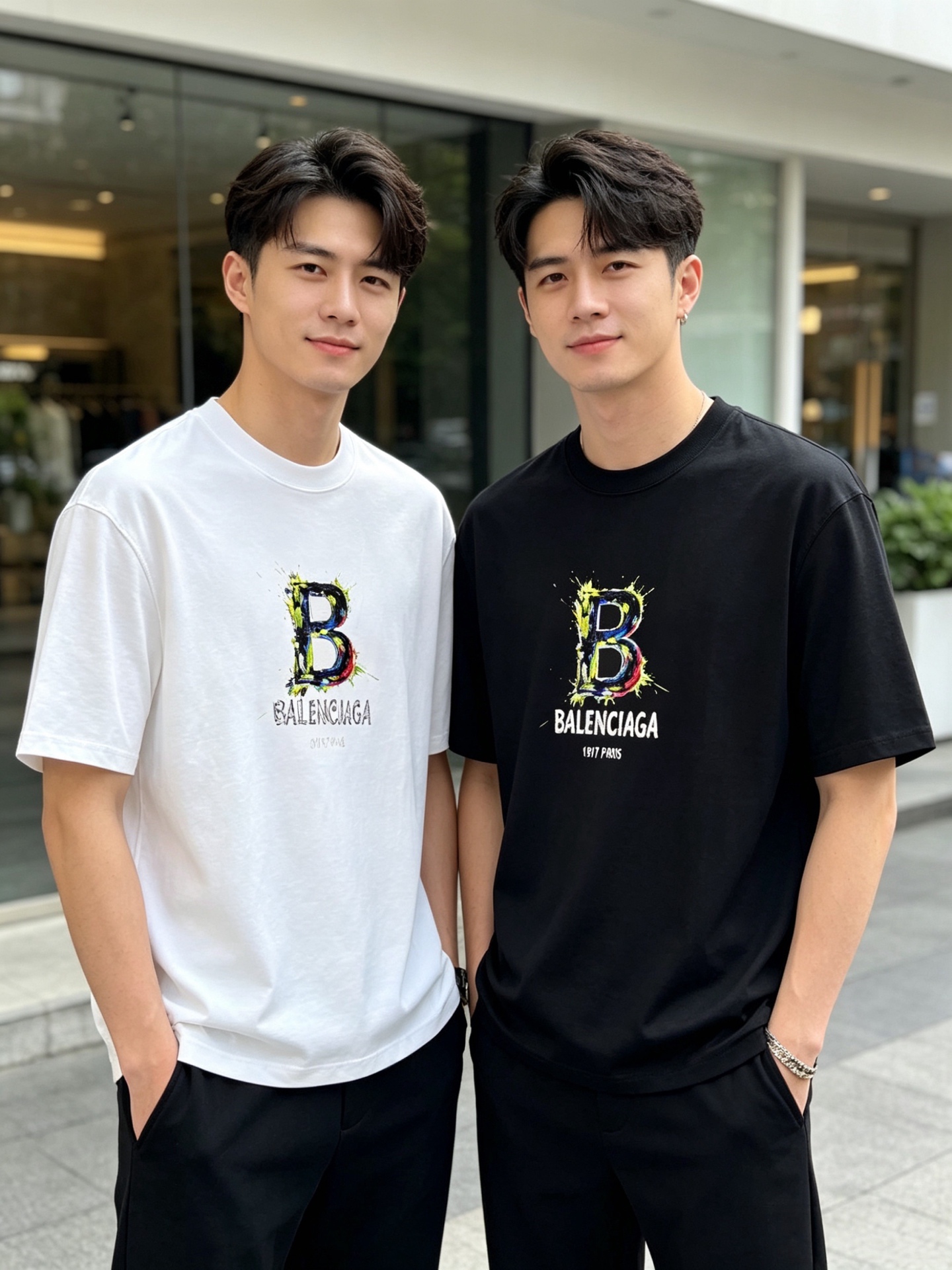 NO:845669,Balenciaga/Balenciaga 2026 spring and summer new products, complete with three labels, mercerized cotton round neck short-sleeved T-shirt, good product without too much introduction, look at the details, counter size M-XXXL 175/140, recommended L,, balenciaga, balenciaga, T-shirt, tees, t-shirt,19860909Balenciaga/巴黎世家 2026年春夏新品上新 三标齐全 丝光棉圆领短袖T恤 好货不用过多介绍 看细节 专柜码数M-XXXL 175/140建议L,,balenciaga,balenciaga,T-shirt,tees，t-shirt,,Men's clothing