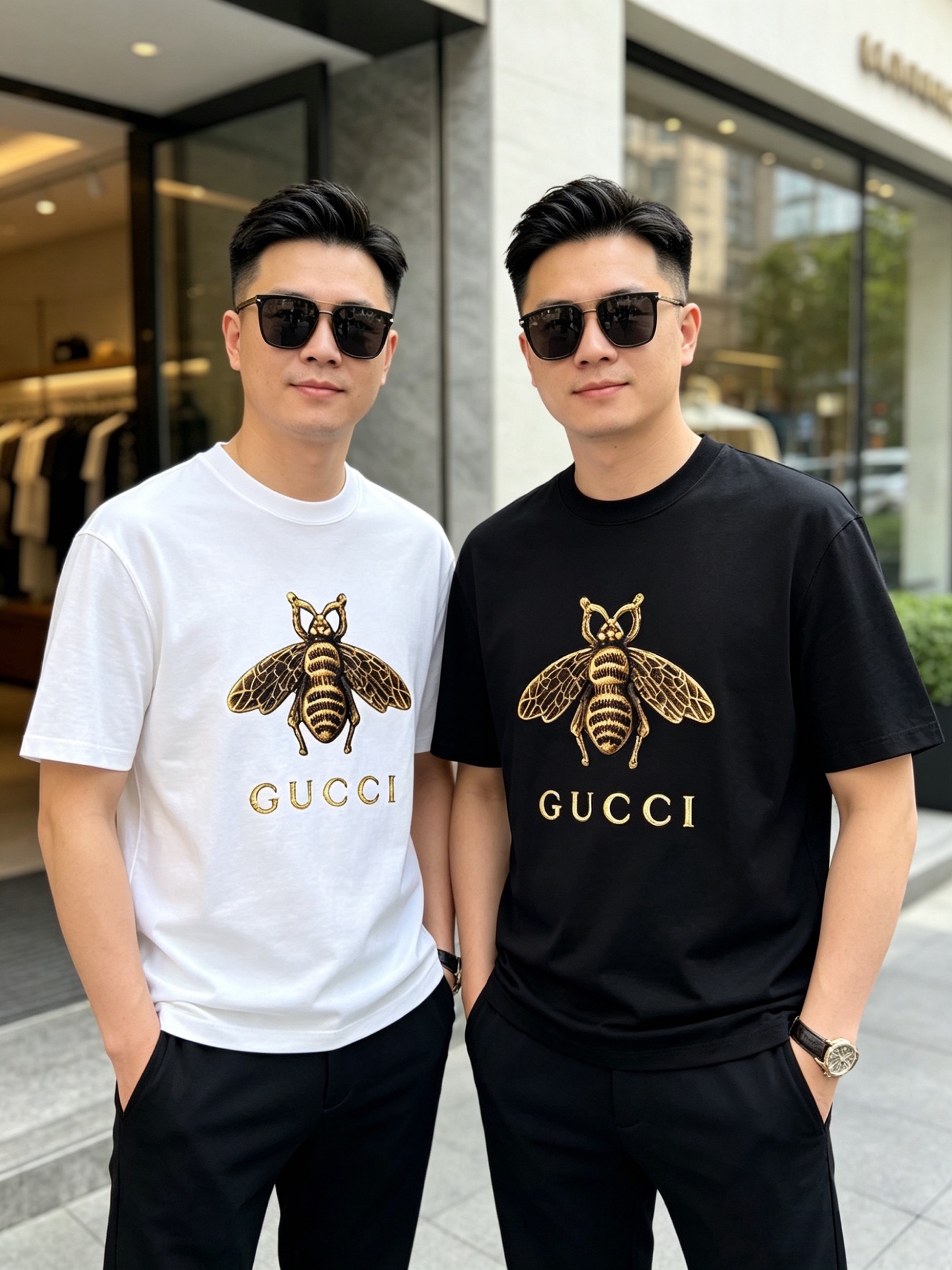NO:845672,Gucci/Gucci 2026 spring and summer new products, complete with three labels, mercerized cotton round neck short-sleeved T-shirt, good product without too much introduction, look at the details, counter size M-XXXL 175/140, recommended L,, gucci, T-shirt, tees, t-shirt,19860909Gucci/古奇 2026年春夏新品上新 三标齐全 丝光棉圆领短袖T恤 好货不用过多介绍 看细节 专柜码数M-XXXL 175/140建议L,,gucci,T-shirt,tees，t-shirt,,Men's clothing