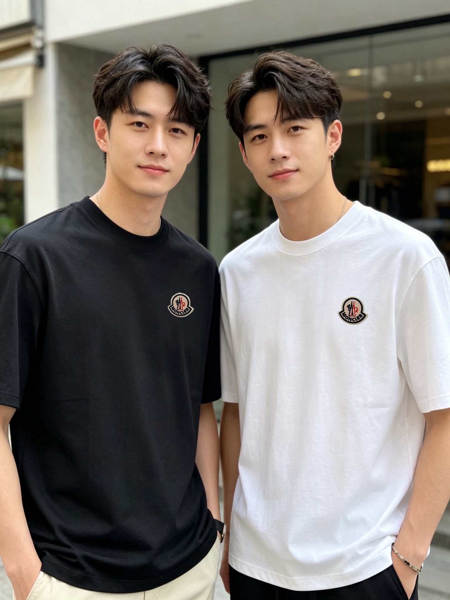 NO:845675,Moncler/Mongolia 2026 spring and summer new products, complete with three labels, mercerized cotton round neck short-sleeved T-shirt, good product does not need to be introduced too much, look at the details, counter size M-XXXL 175/140, recommended L, Moncler, T-shirt, tees, t-shirt,19860909Moncler/蒙口 2026年春夏新品上新 三标齐全 丝光棉圆领短袖T恤 好货不用过多介绍 看细节 专柜码数M-XXXL 175/140建议L,,Moncler,T-shirt,tees，t-shirt,,Men's clothing