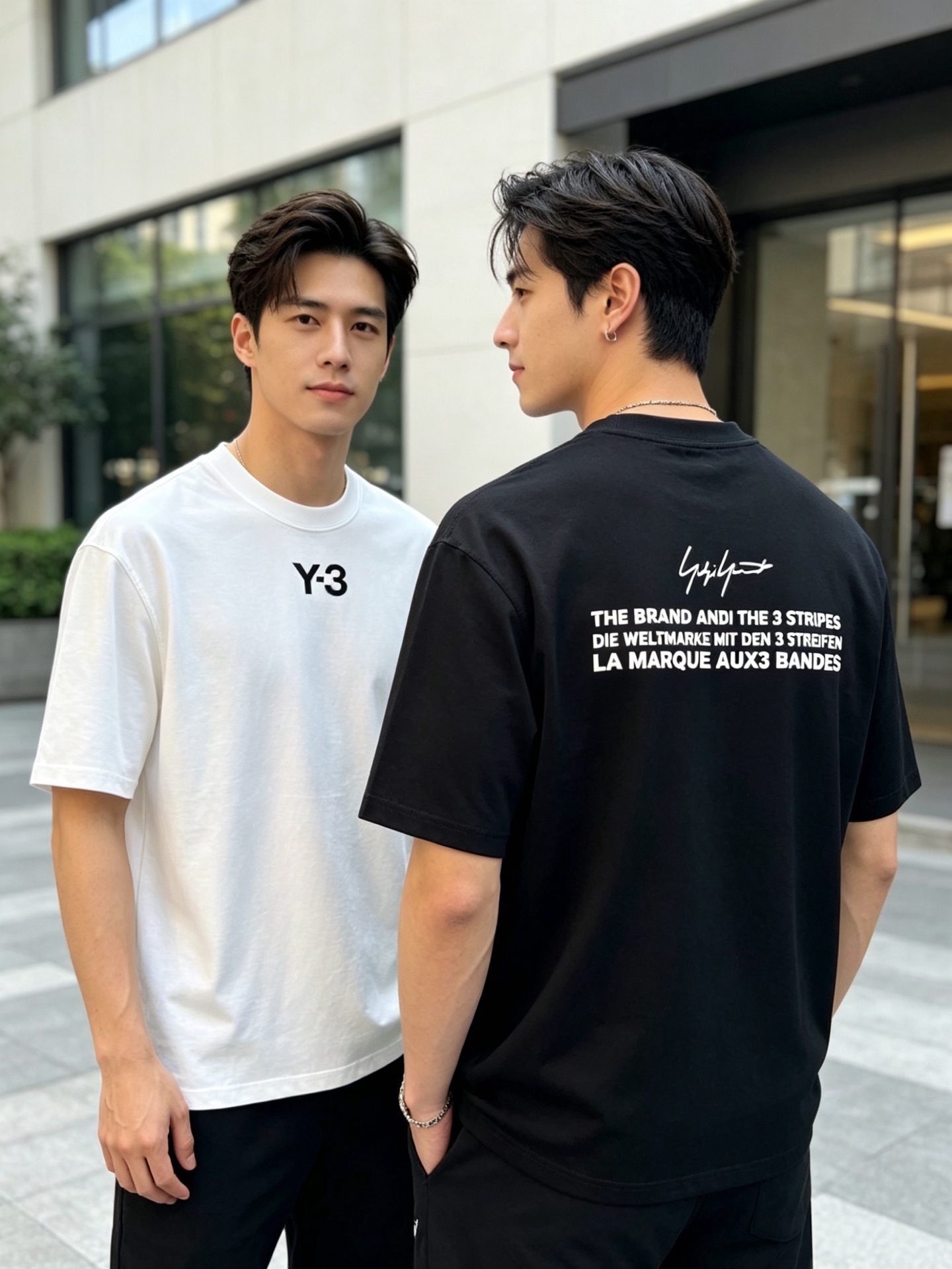 NO:847617,Y3 2026 spring and summer new products, complete with three standards, mercerized cotton round neck short-sleeved T-shirt, counter size M-XXXL 175/140, recommended L,, T-shirt, tees, t-shirt,19860909Y3 2026年春夏新品上新 三标齐全 丝光棉圆领短袖T恤 专柜码数M-XXXL 175/140建议L,,T-shirt,tees，t-shirt,,Men's clothing