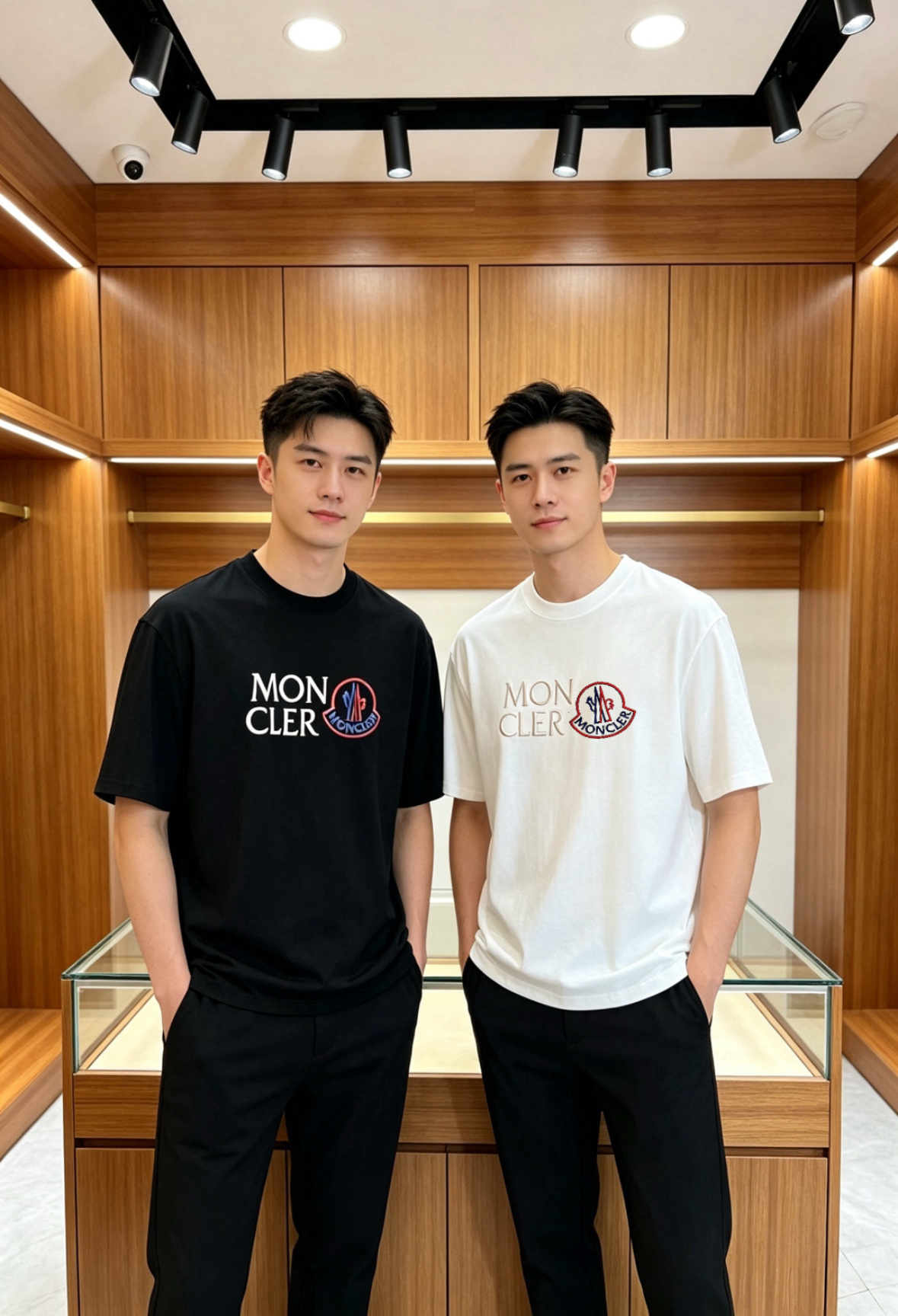 NO:848997,Moncler/Moncler 2026 spring and summer new products, complete with three labels, mercerized cotton round neck short-sleeved T-shirt, counter size M-XXXL / recommended L, Moncler, T-shirt, tees, t-shirt,19860909Moncler/蒙口 2026年春夏新品上新 三标齐全 丝光棉圆领短袖T恤 专柜码数M-XXXL /建议L,,Moncler,T-shirt,tees，t-shirt,,Men's clothing
