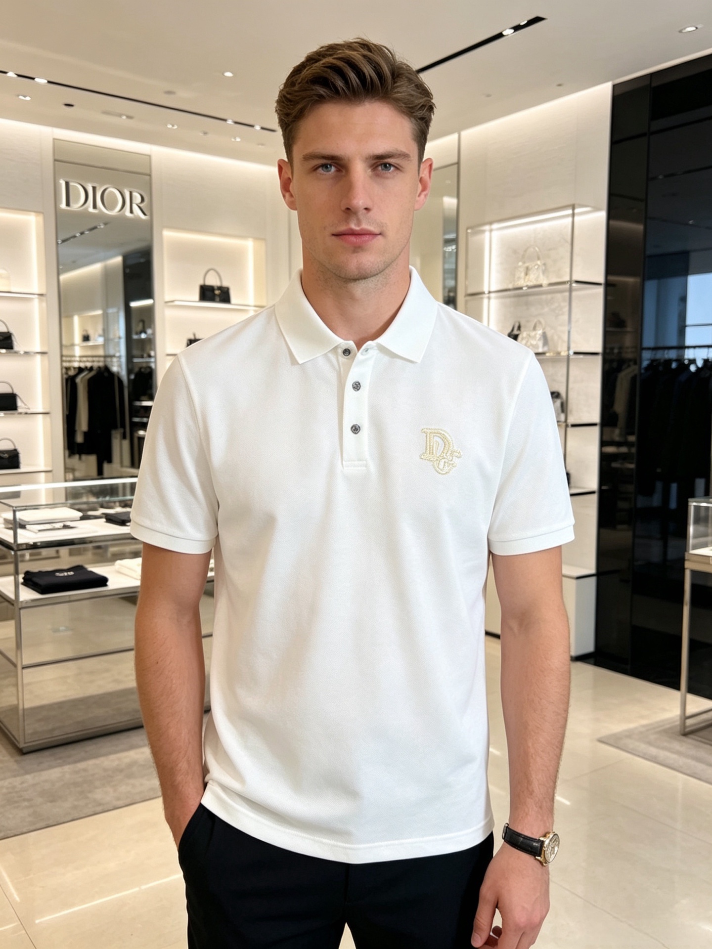 NO:849022,Dior/Dior 2026 spring and summer new products, complete with three labels, lapel short-sleeved POLO shirt, good product, no need to introduce too much, look at the details, counter size M-XXXL / recommended L, slim fit, dior, dior, T-shirt,19860909Dior/迪奥 2026年春夏新品上新 三标齐全 翻领短袖POLO衫 好货不用过多介绍 看细节 专柜码数M-XXXL /建议L 修身版型,,dior,dior,T-shirt,,Men's clothing