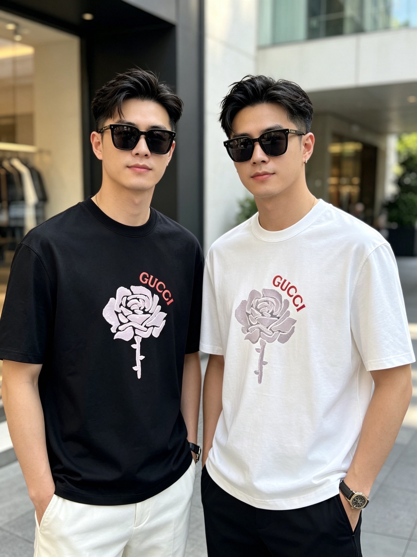 NO:857090,Gucci/Gucci 2026 spring and summer new products, complete with three labels, mercerized cotton short-sleeved T-shirt, good product, no need to introduce too much, look at the details, counter size M-XXXL 175/140, recommended L,, gucci, T-shirt, tees, t-shirt,19860909Gucci/古奇 2026春夏新品 三标齐全 丝光棉短袖T恤 好货不用过多介绍 看细节 专柜码数M-XXXL 175/140建议L,,gucci,T-shirt,tees，t-shirt,,Men's clothing