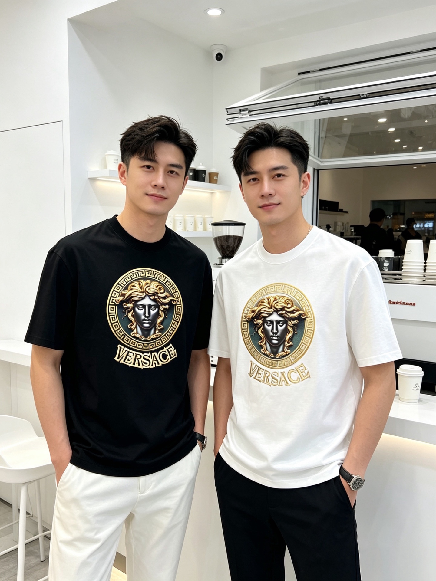 NO:918530,Versace/Versace 2026 spring and summer new products, complete with three labels, mercerized cotton round neck short-sleeved T-shirt, good product does not need to be introduced too much, look at the details, counter size M-XXXL 175/140, recommended L,,versace,versace,T-shirt,tees,t-shirt,19860909Versace/范思哲 2026年春夏新品上新 三标齐全 丝光棉圆领短袖T恤 好货不用过多介绍 看细节 专柜码数M-XXXL 175/140建议L,,versace,versace,T-shirt,tees，t-shirt,,Men's clothing
