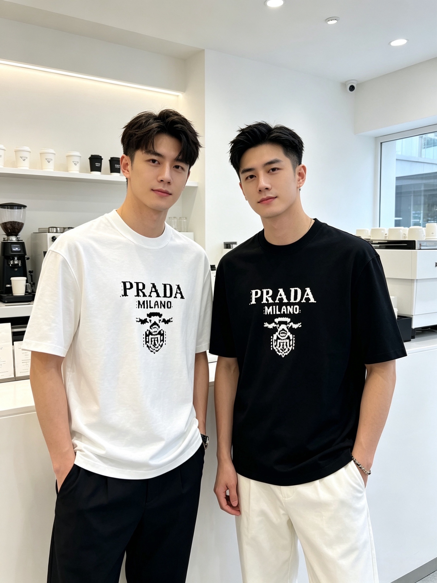 NO:918532,prada/Prada 2026 spring and summer new products, complete with three labels, mercerized cotton round neck short-sleeved T-shirt, good product without too much introduction, look at the details, counter size M-XXXL 175/140, recommended L,, prada, prada, T-shirt, tees, t-shirt,19860909prada/普拉达 2026年春夏新品上新 三标齐全 丝光棉圆领短袖T恤 好货不用过多介绍 看细节 专柜码数M-XXXL 175/140建议L,,prada,prada,T-shirt,tees，t-shirt,,Men's clothing