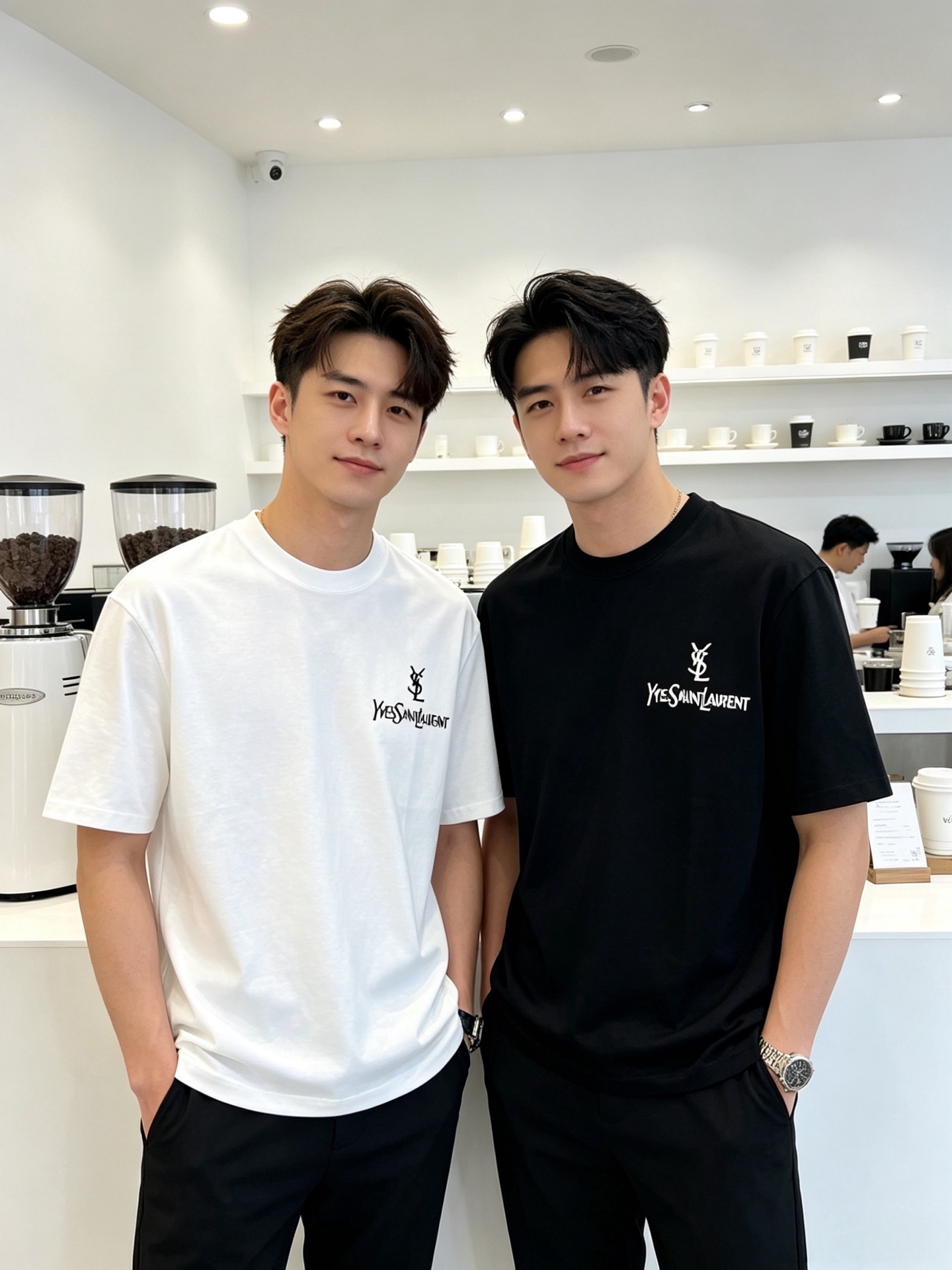 NO:918528,Saint Laurent 2026 spring and summer new products, complete with three labels, mercerized cotton round neck short-sleeved T-shirt, good product without too much introduction, look at the details, counter size M-XXXL 175/140, recommended L, saint laurent, T-shirt, tees, t-shirt,19860909圣罗兰 2026年春夏新品上新 三标齐全 丝光棉圆领短袖T恤 好货不用过多介绍 看细节 专柜码数M-XXXL 175/140建议L,,saint laurent,T-shirt,tees，t-shirt,,Men's clothing