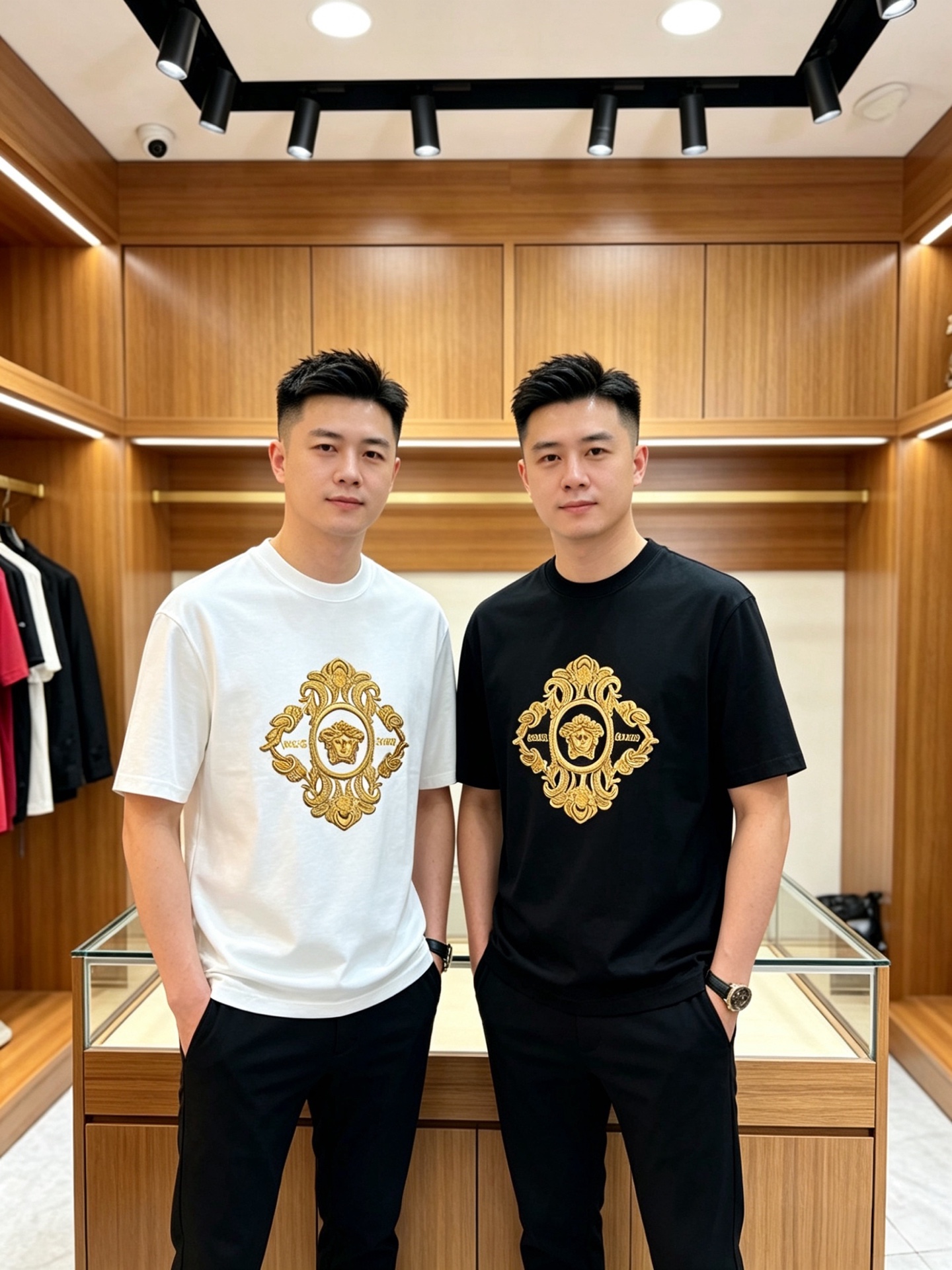 NO:935857,Versace/Versace 2026 spring and summer new products, complete with three labels, mercerized cotton round neck short-sleeved T-shirt, good product does not need to be introduced too much, look at the details, counter size M-XXXL 175/140, recommended L,,versace,versace,T-shirt,tees,t-shirt,19860909Versace/范思哲 2026年春夏新品上新 三标齐全 丝光棉圆领短袖T恤 好货不用过多介绍 看细节 专柜码数M-XXXL 175/140建议L,,versace,versace,T-shirt,tees，t-shirt,,Men's clothing