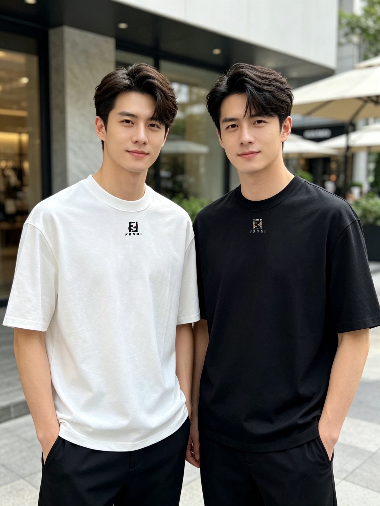 NO:910275,Fendi/Fendi 2026 spring and summer new products, complete with three labels, mercerized cotton short-sleeved T-shirt, good product without too much introduction, look at the details, counter size M-XXXL 175/140, recommended L,, fendi, fendi, T-shirt, tees, t-shirt,19860909Fendi/芬迪 2026春夏新品 三标齐全 丝光棉短袖T恤 好货不用过多介绍 看细节 专柜码数M-XXXL 175/140建议L,,fendi,fendi,T-shirt,tees，t-shirt,,Men's clothing