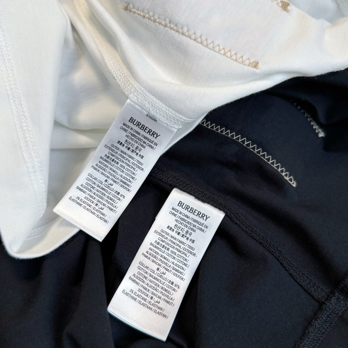 Burberry Slim Fit Crewneck T-Shirt with Check Patch Detail - Unisex Style 9 i1747054629223 821 0 7