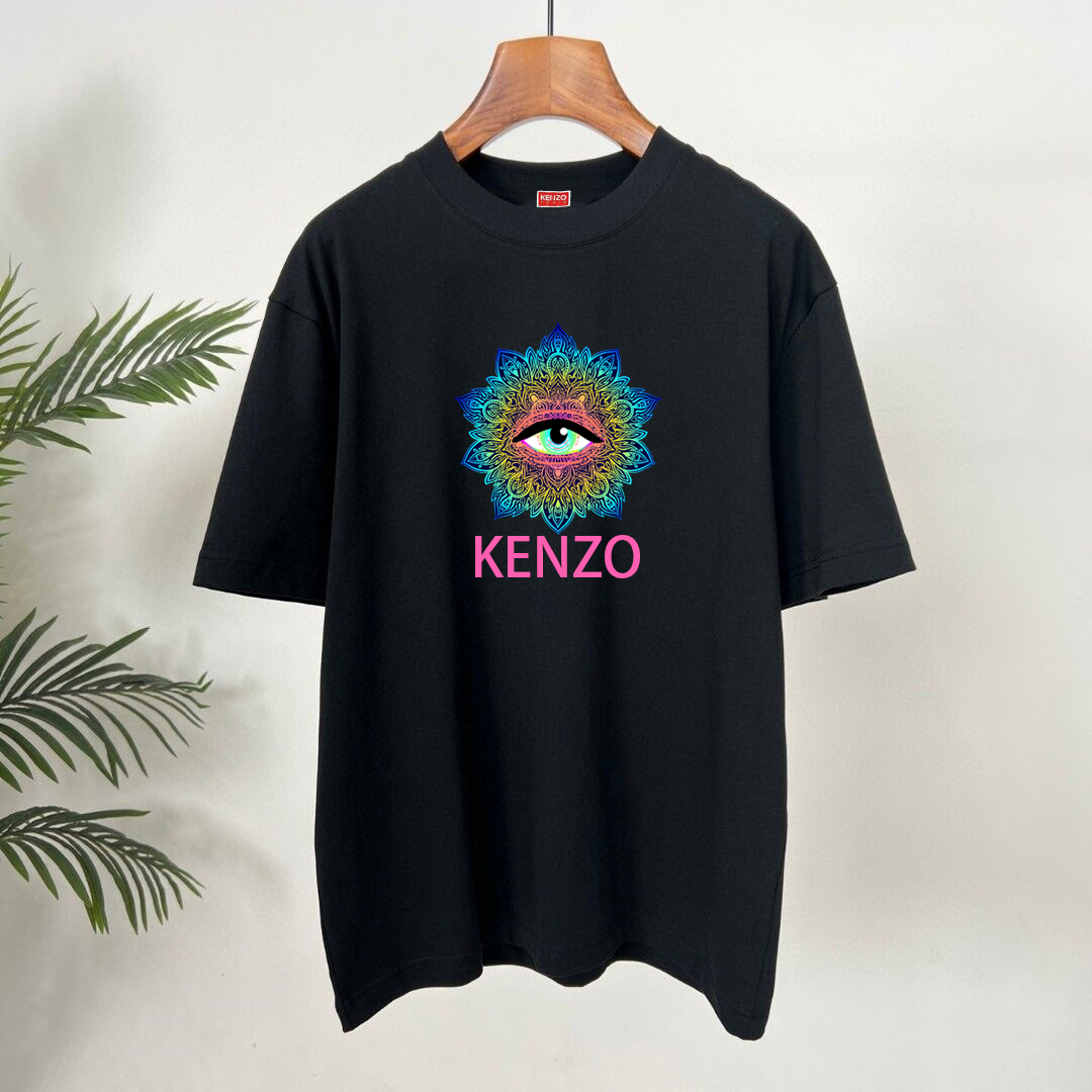 KENZO Classic Eye Print Crew Neck T-Shirt Fashionable and Comfortable