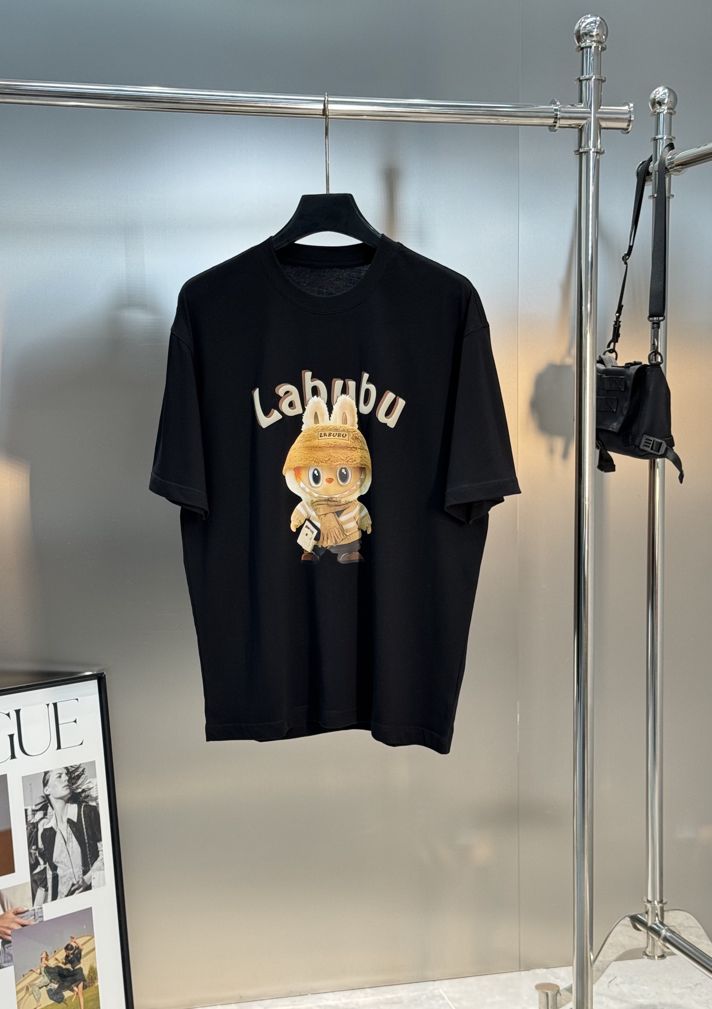 Labubu Cartoon Print Short Sleeve T-Shirt Cotton Blend Unisex Fashion