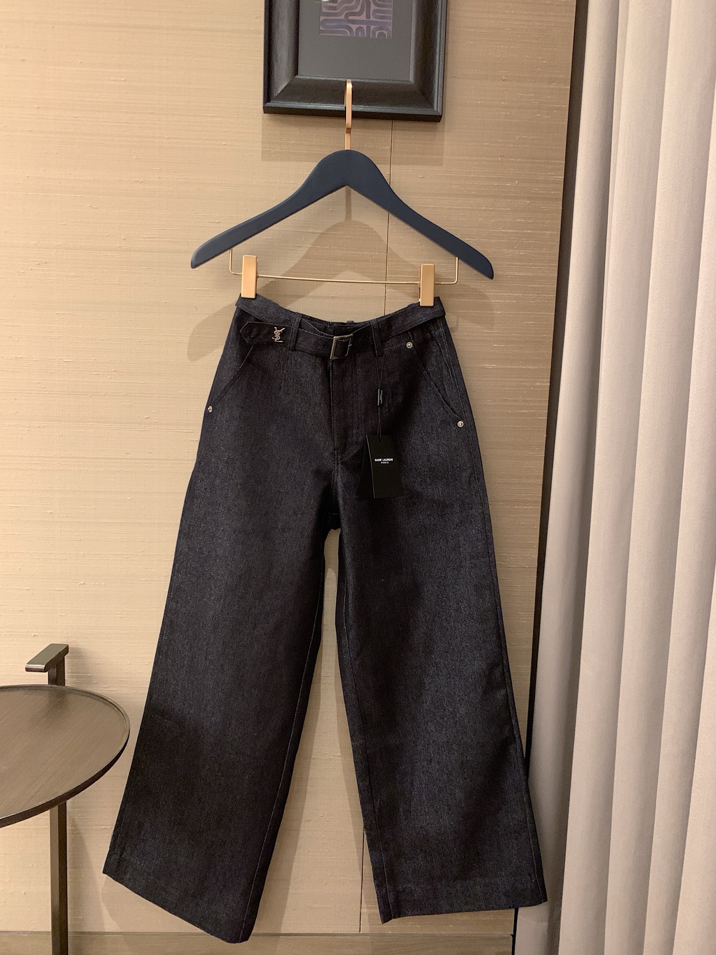 Yves Saint Laurent Straight-Leg Jeans with Silver Logo - Slimming Fit 9 i1755081530959 6327 0 8
