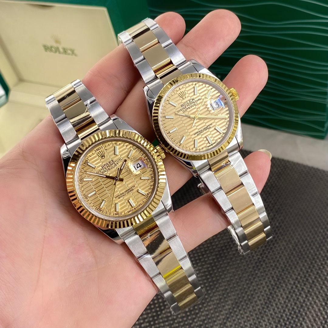 Rolex Datejust Montre Bleu Or Jaune