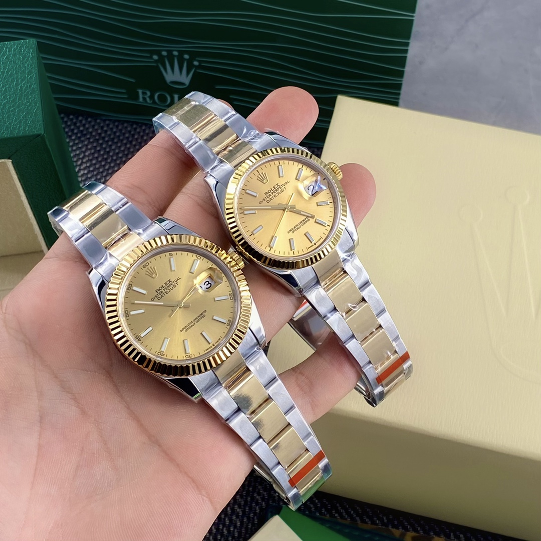 Rolex Datejust Montre Bleu Or Jaune