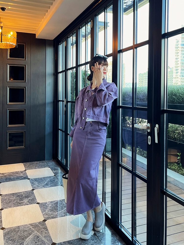 High-Quality Women’s Clothing Exchange Support with Packing Acne: Two-Color Jacket and Skirt Set - 图片 7