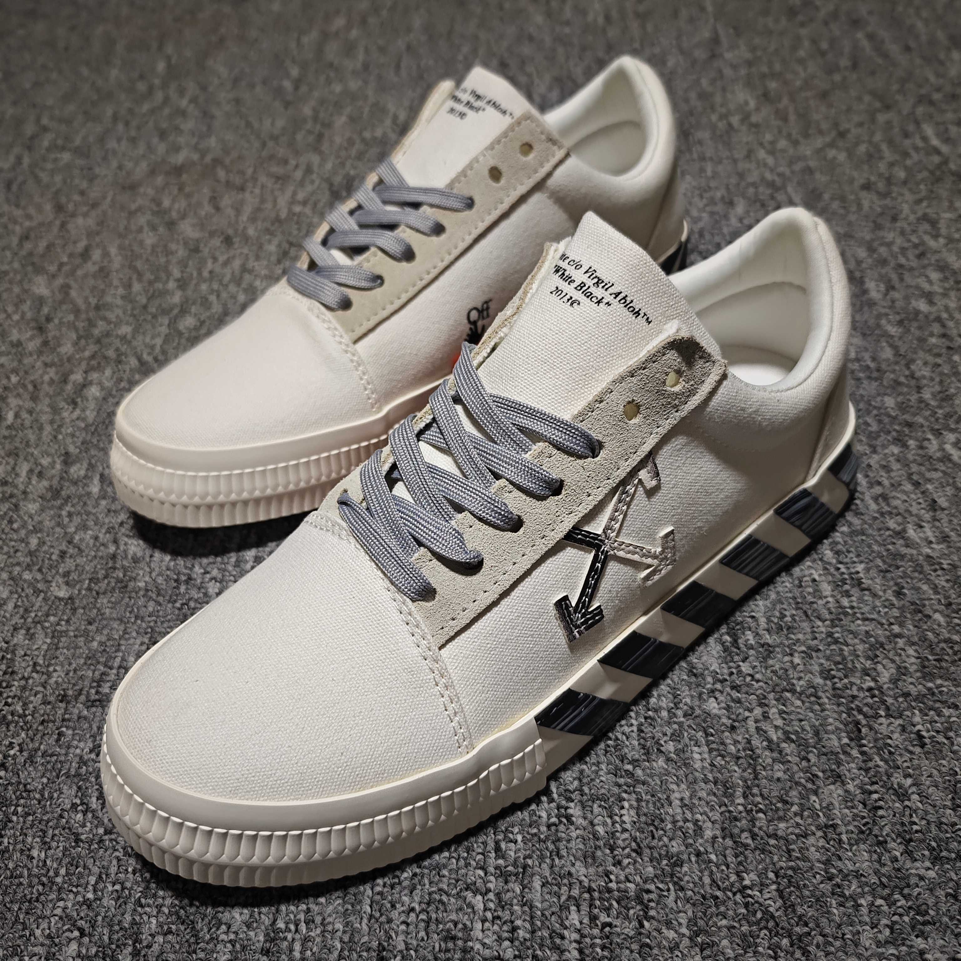  Off-White c/o Virgil Abloh Vulc Low Top 箭头低帮硫化帆布板鞋 