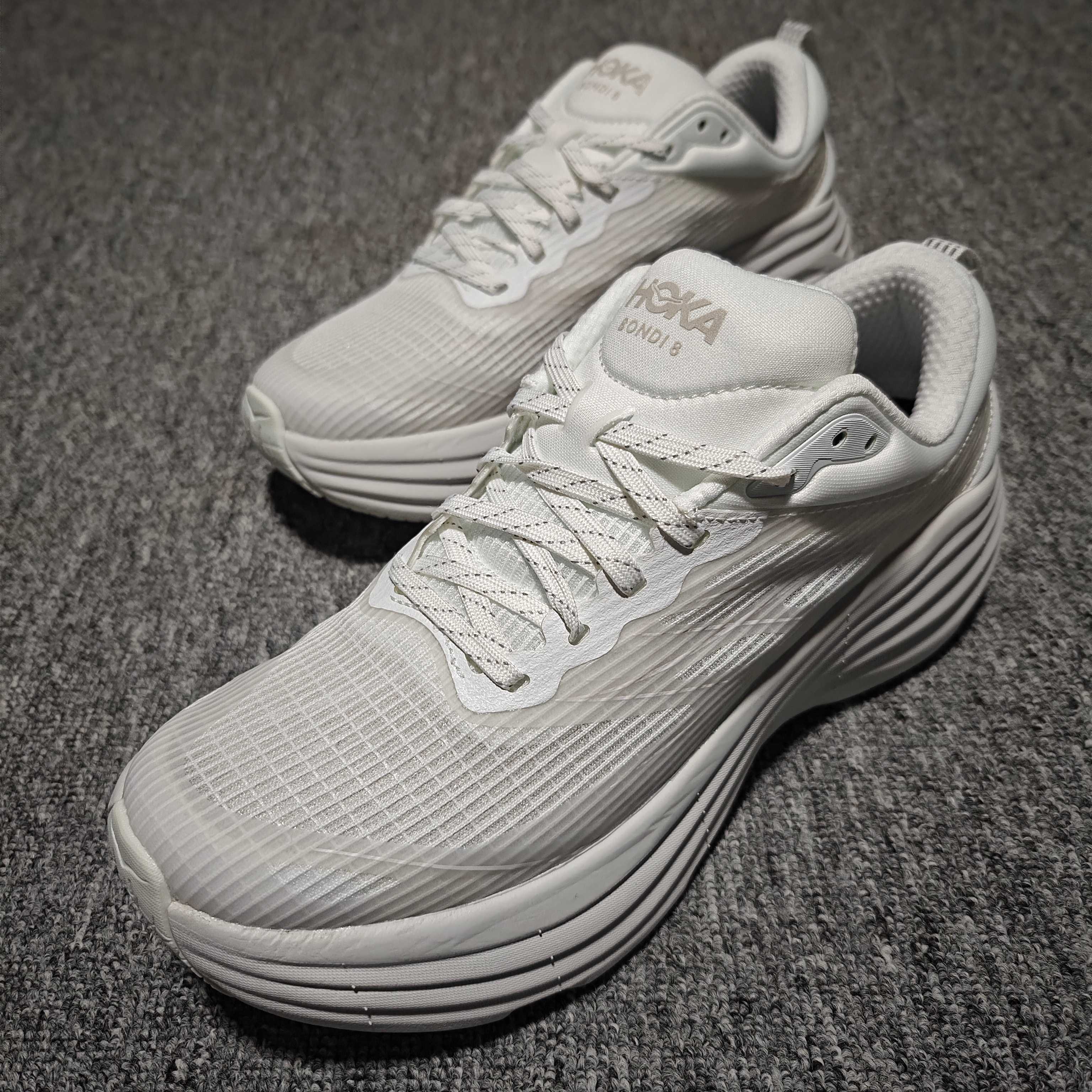  平台专供 Hoka Bondi 8 TS Caged 帮带8 网面透气跑步鞋  全新外贸订单出货 尺码