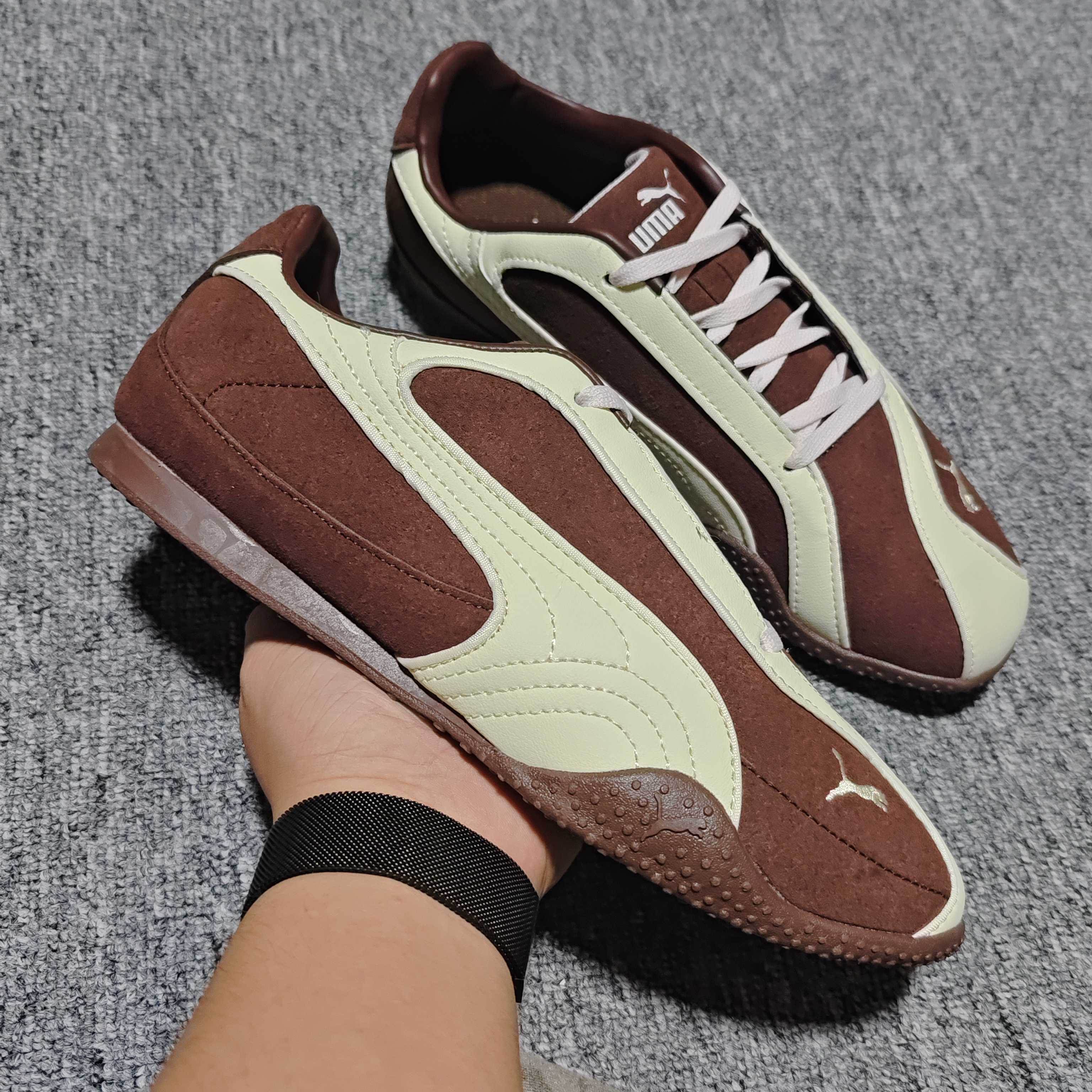网红爆款 PUMA 彪马 Bella V2 Leather 时尚百搭 舒适 德训 薄底鞋休闲鞋 -02 
