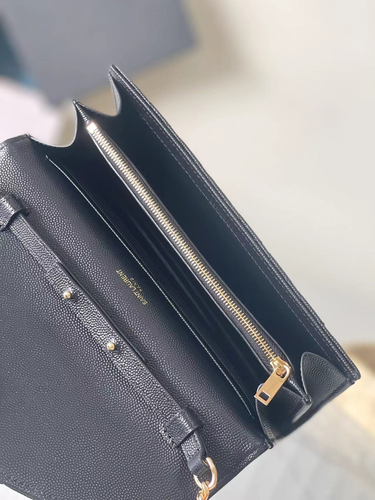 YSL bag Black ball pattern/gold buckle — photo 9