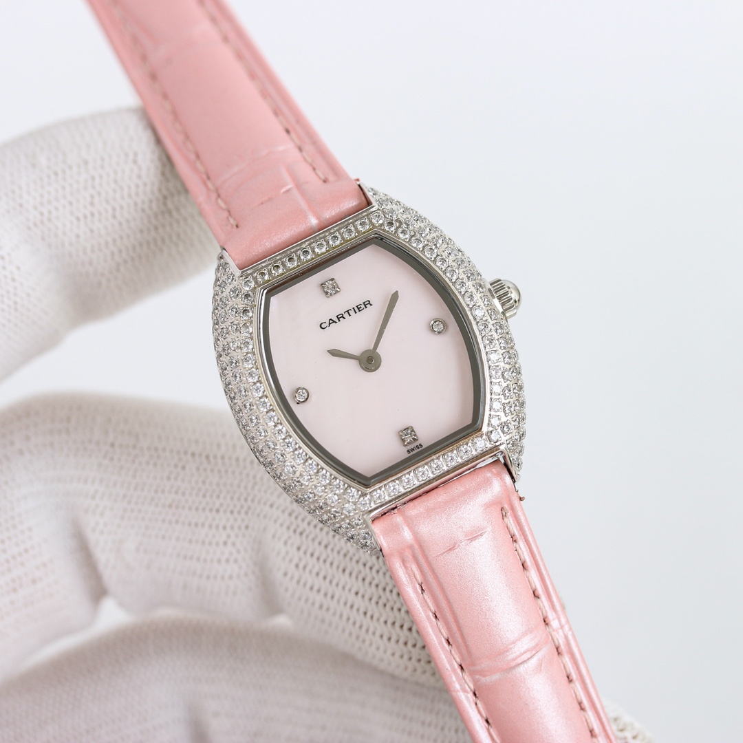 “Rose” Cartier Mini Lady Face-to-Face Swiss Quartz Wristwatch: Superreal Beauty - 图片 6