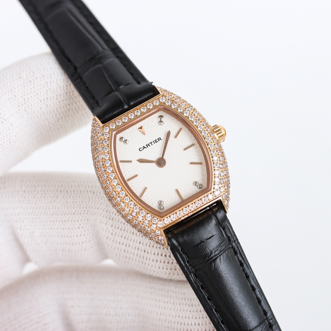 “Rose” Cartier Mini Lady Face-to-Face Swiss Quartz Wristwatch: Superreal Beauty - 图片 5