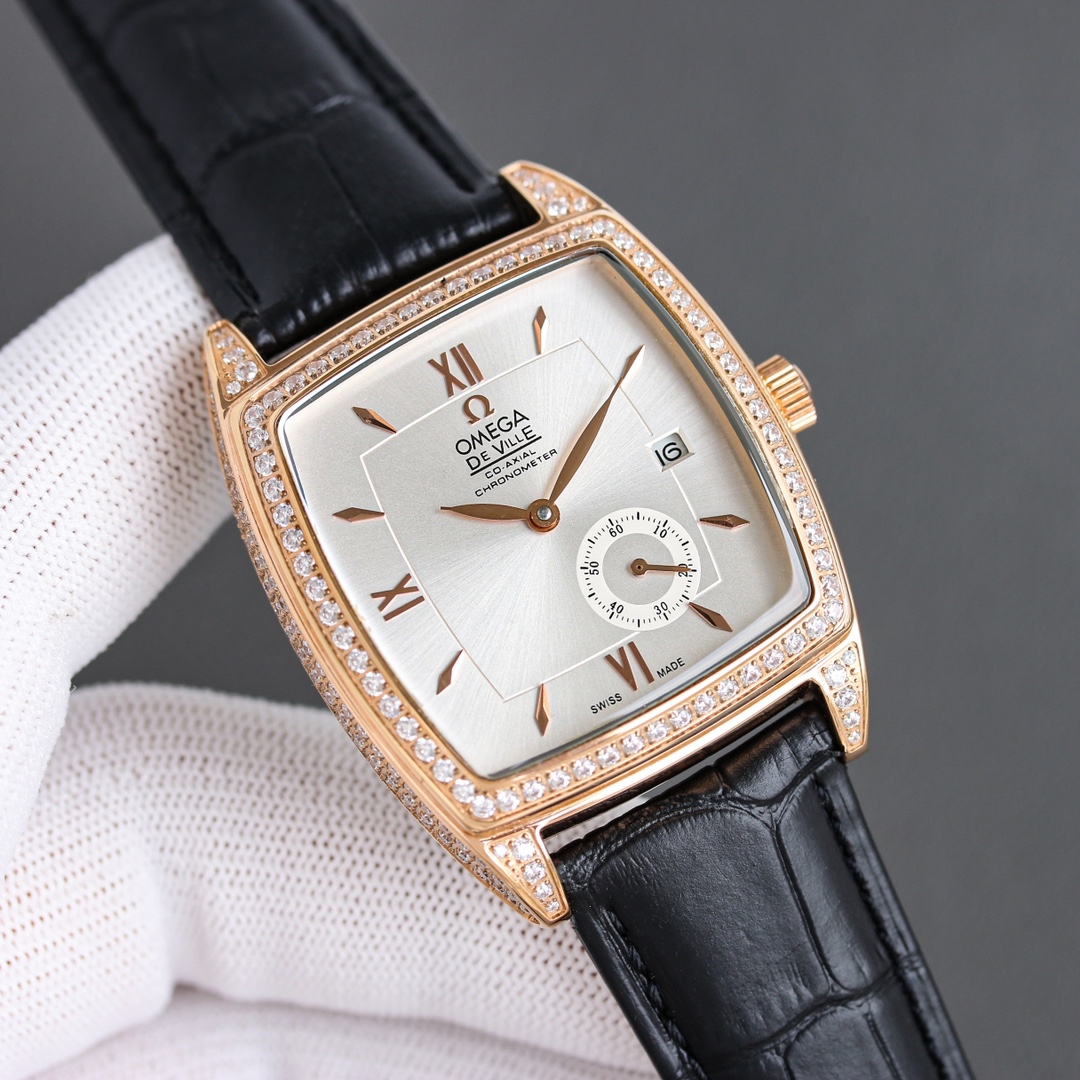 Stylish OMEGA Silver 1680 Rose Gold Hipster Watch with 8S63 Automatic Core - 图片 5