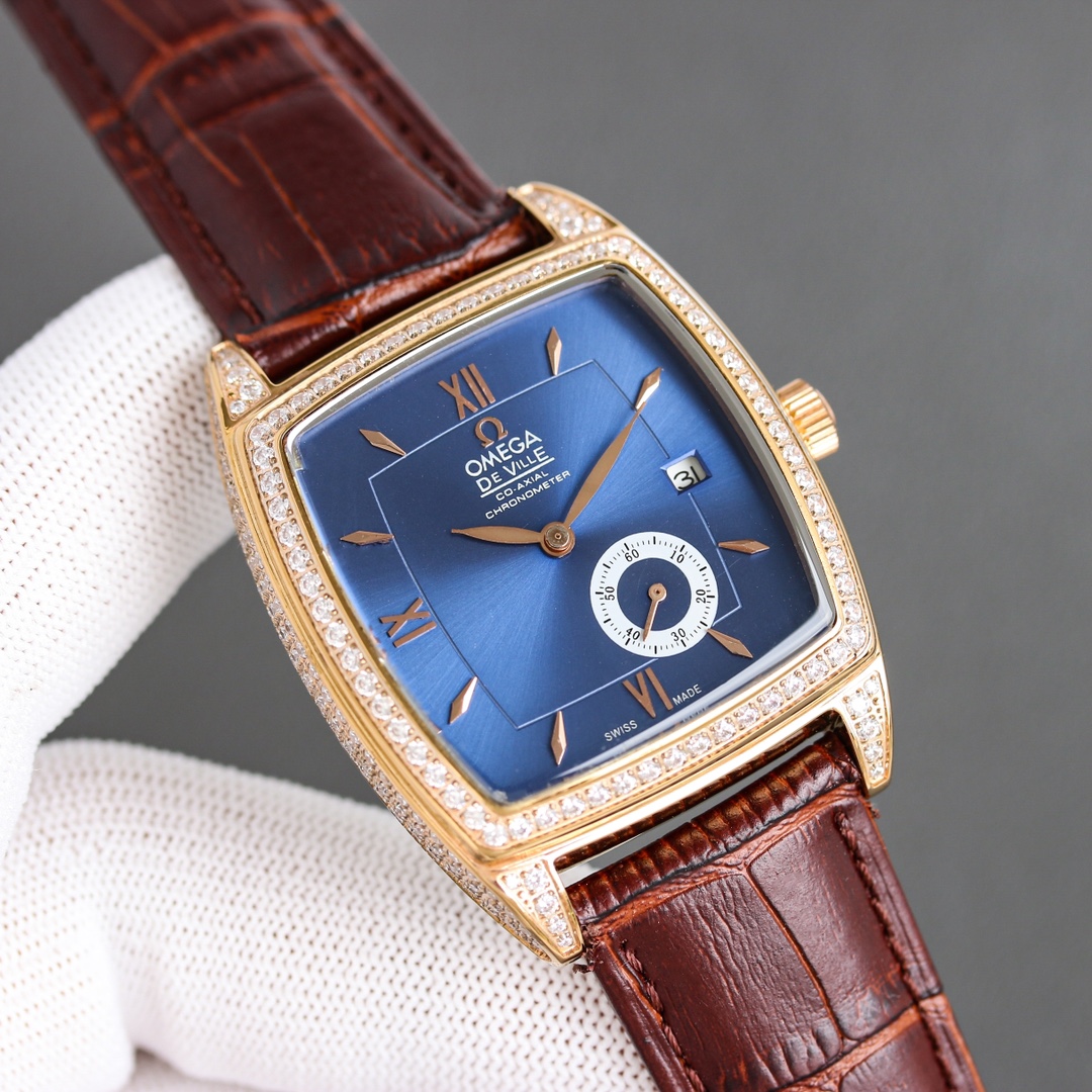 Stylish OMEGA Silver 1680 Rose Gold Hipster Watch with 8S63 Automatic Core