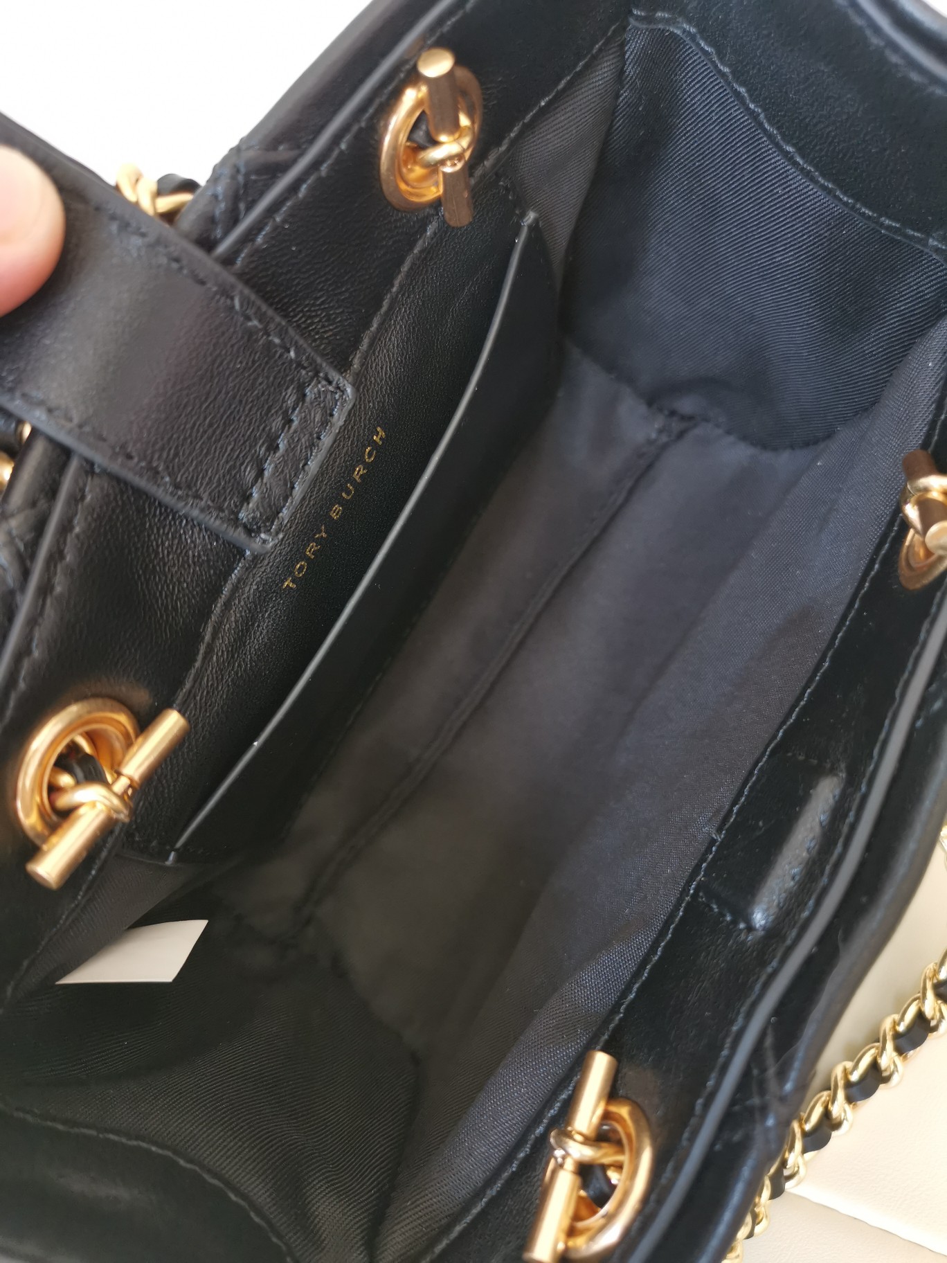 Tory Burch TORY BURCH 汤丽柏琦 FLEMING 迷你链条斜纹托特包