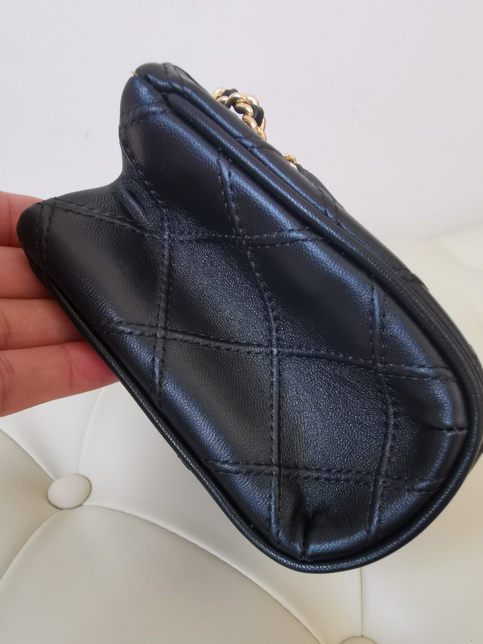 Tory Burch TORY BURCH 汤丽柏琦 FLEMING 迷你链条斜纹托特包