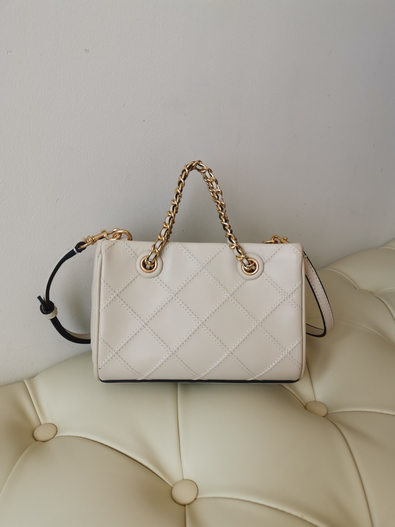 Tory Burch TORY BURCH 汤丽柏琦 FLEMING 迷你链条斜纹托特包