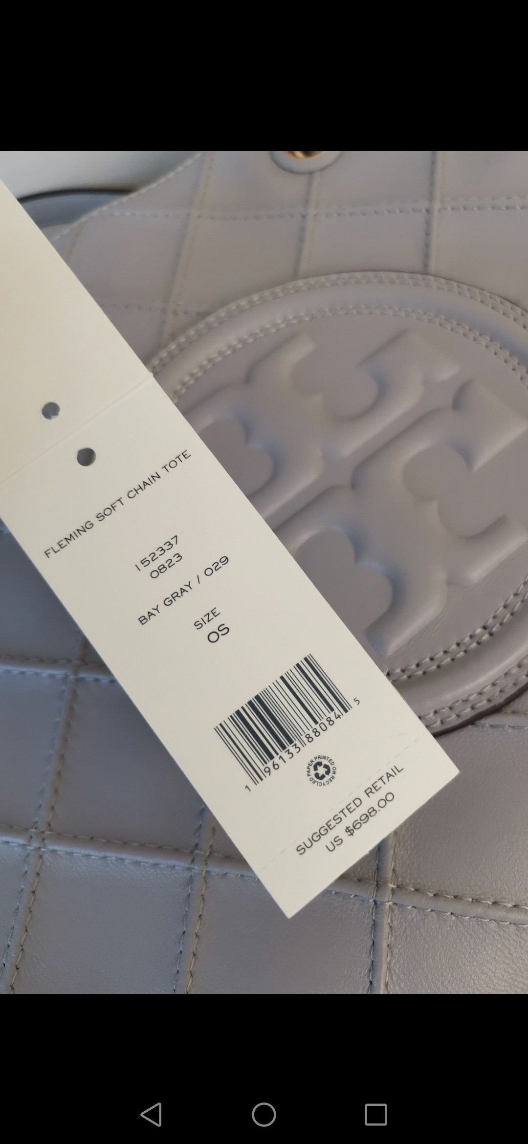 Tory Burch ～编号749（灰蓝）新款羊皮托特包 整体搭配看上去非常温柔 一年四季适合非容量大