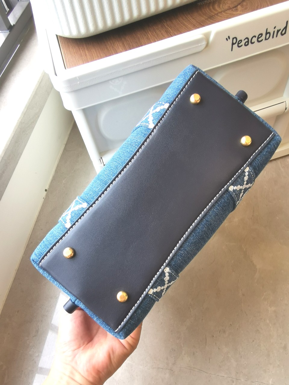 Tory Burch ～编号072新款Perry 小号三重隔层牛仔托特包