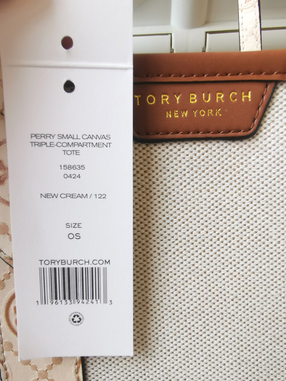 Tory Burch ～编号072新款Perry 小号三重隔层牛仔托特包