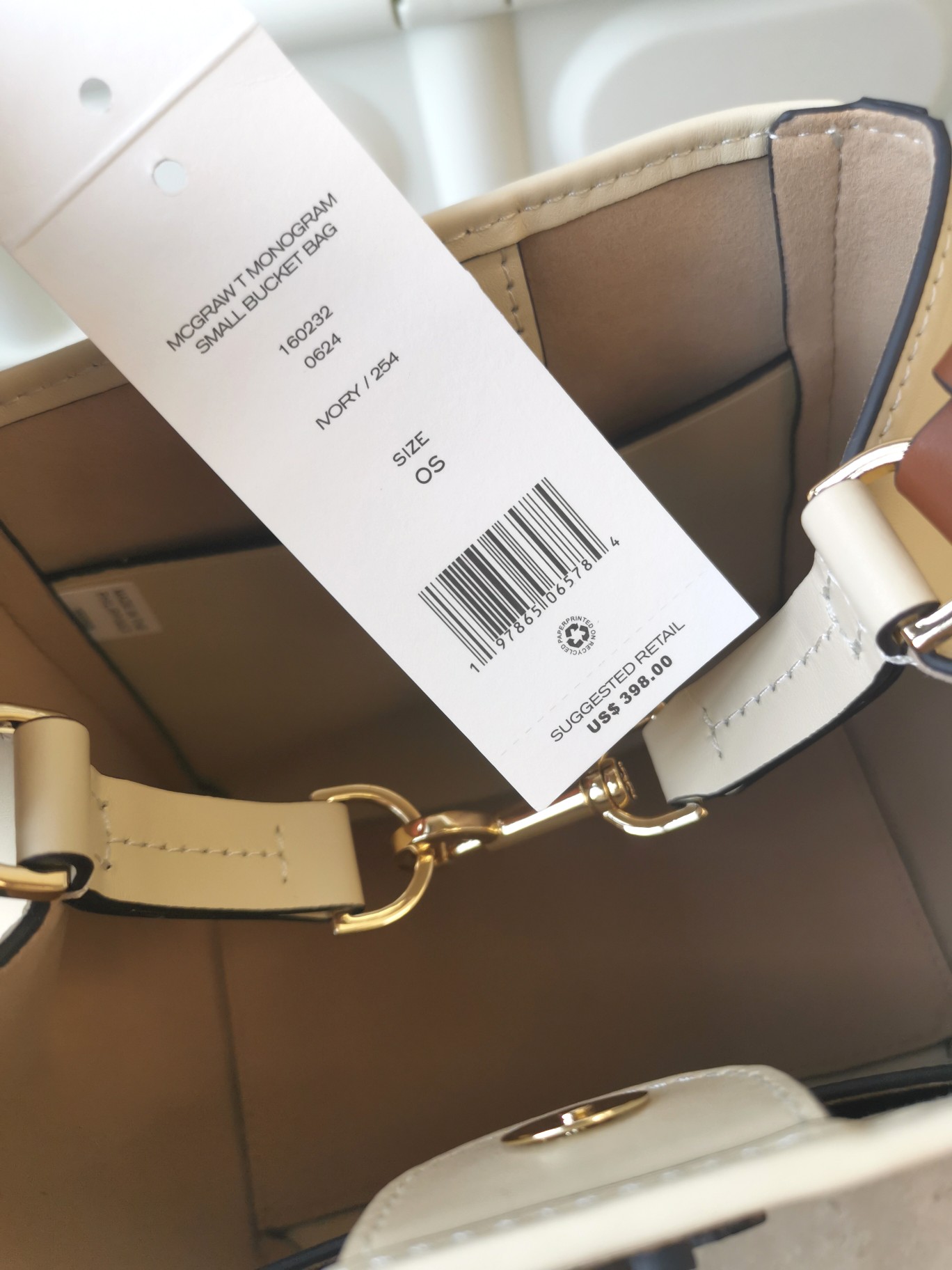 Tory Burch ～小号水桶包 McGraw 小号水桶包精选荔枝纹皮革
