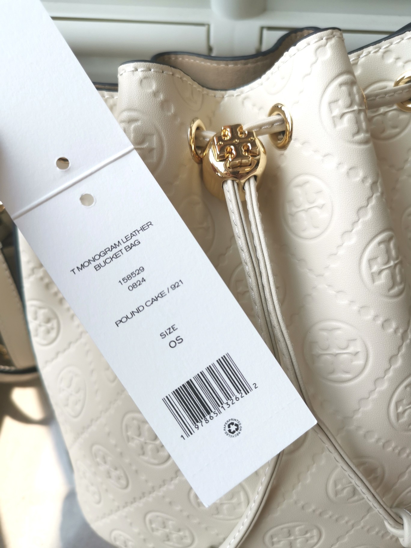 Tory Burch 新品1615牛浮雕皮压花水桶